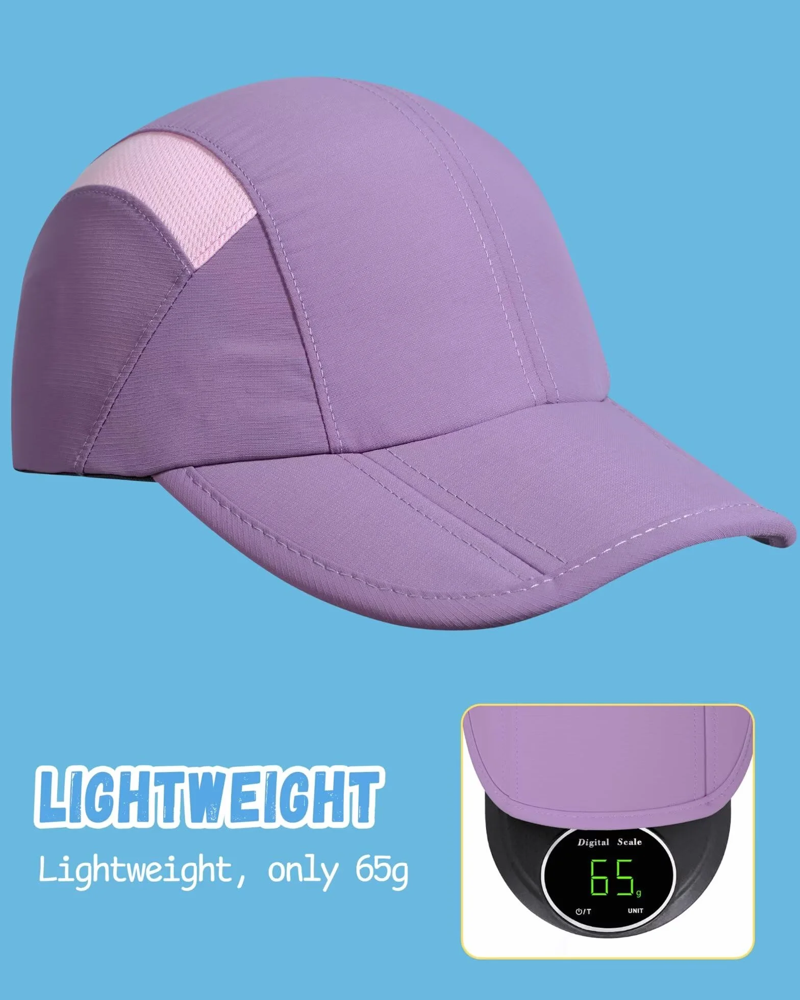 Gorra para niños UPF50+ Plegable protección Solar Ligera Transpirable 2-9 años