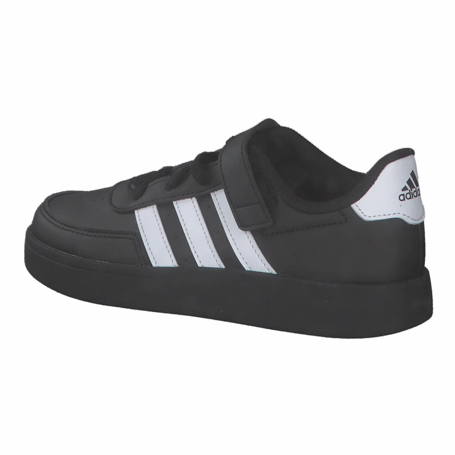 adidas Breaknet Lifestyle Court Elastic Lace Top Strap Shoes, Core Black/Cloud White, 33 EU