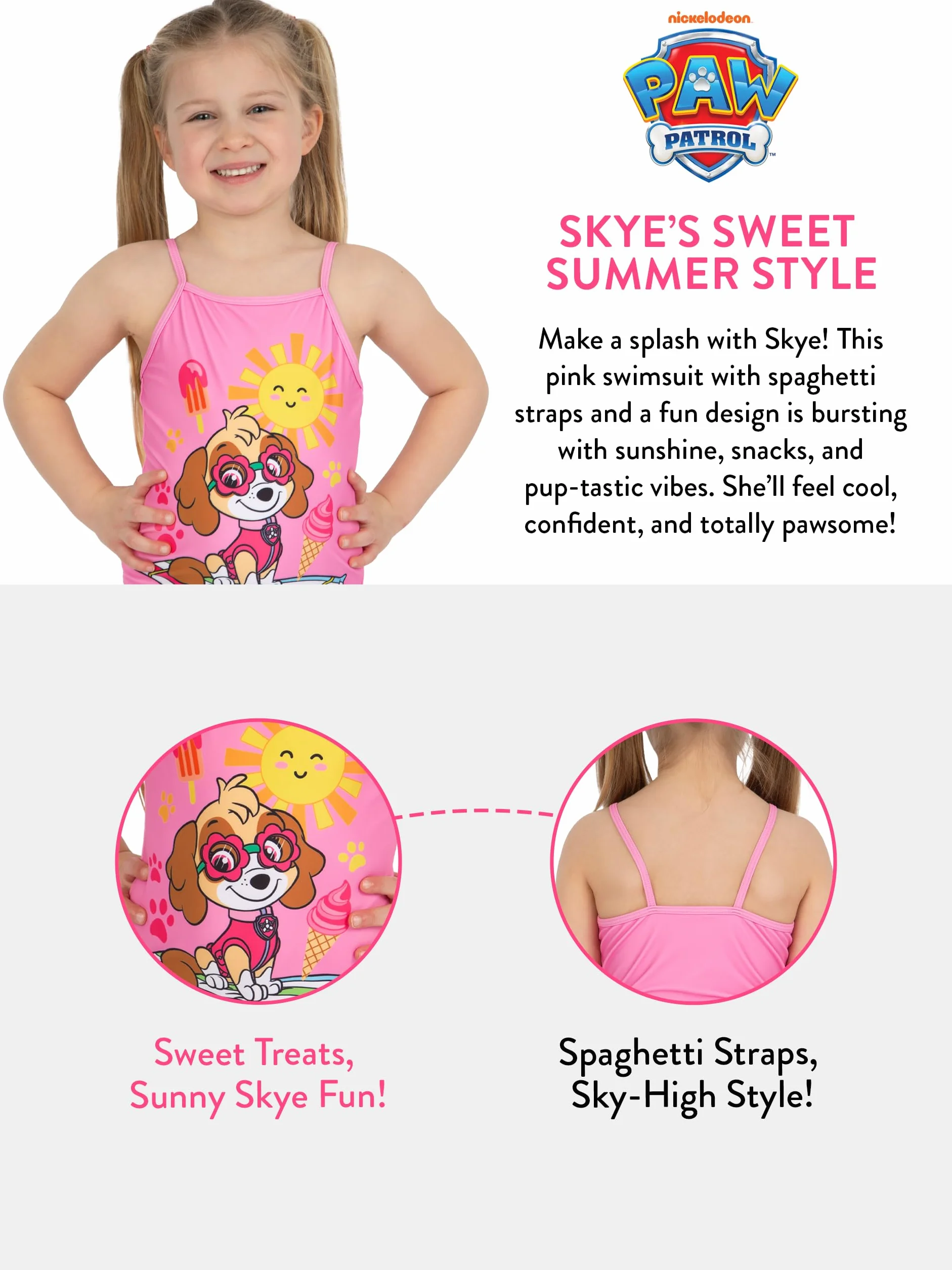 Paw Patrol Bañador Niña Skye Natacion Una Pieza