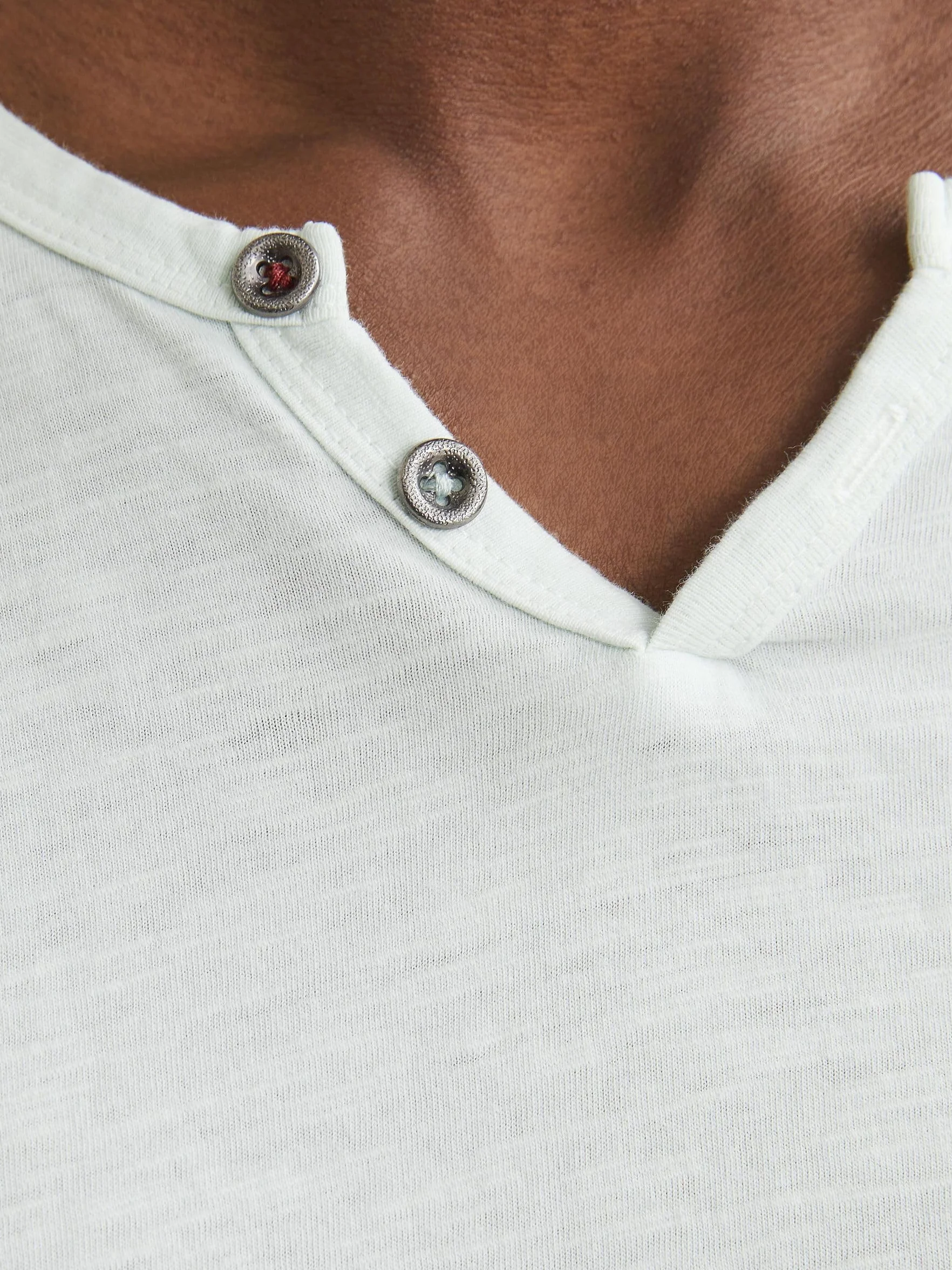 JACK & JONES T-Shirt Melange Split Neck