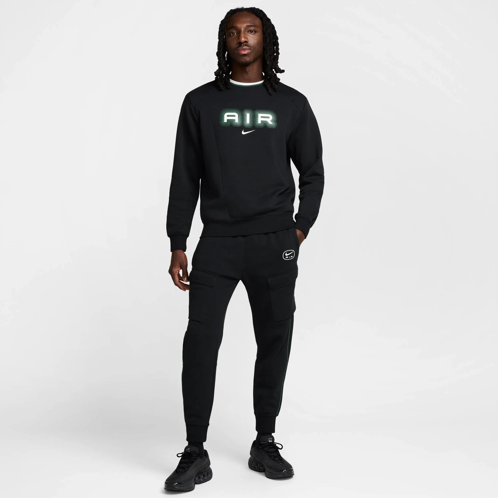 NIKE Air Sudadera de Forro Polar con Cuello Redondo para Hombre