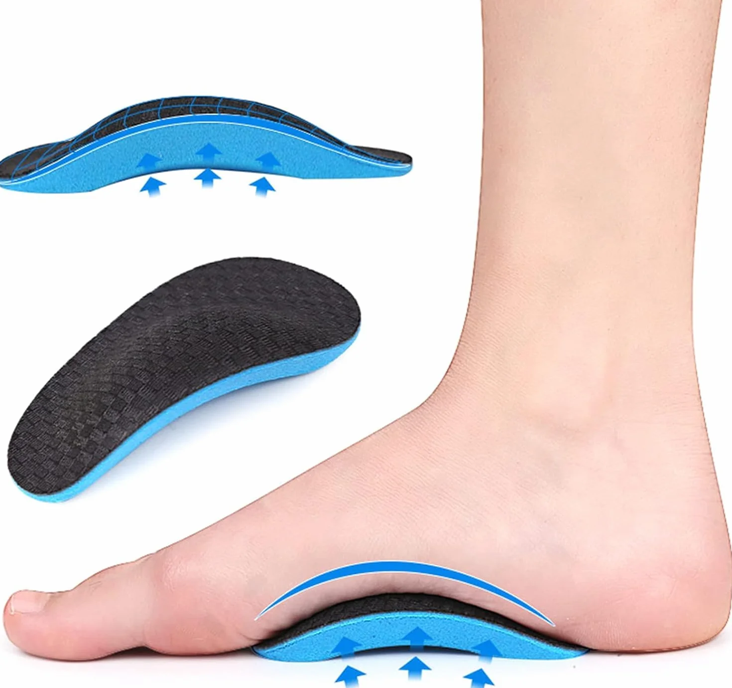 Plantillas ortopédicas de apoyo para el arco plantar pies planos fascitis plantar dolor talón espolón