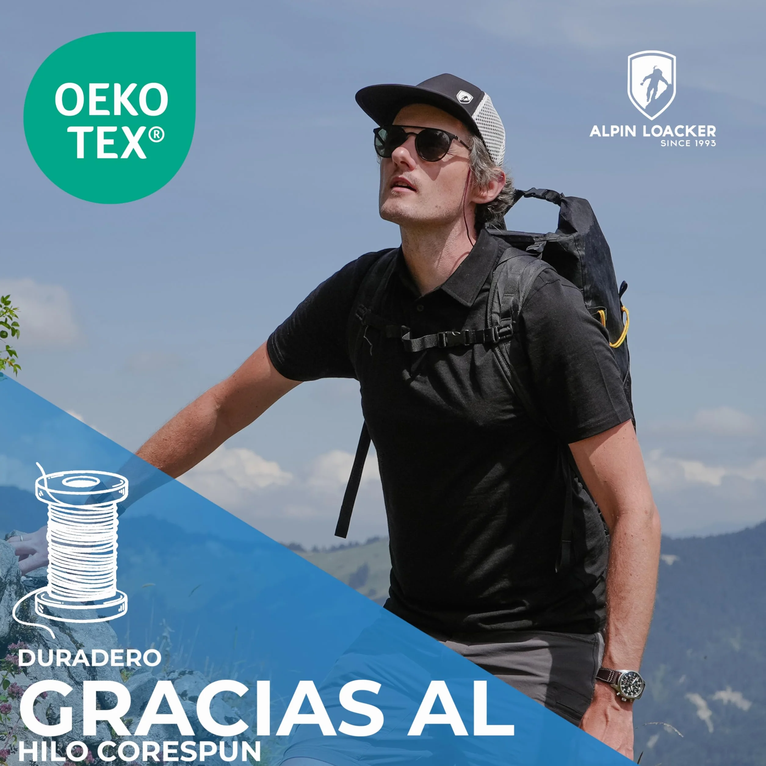 ALPIN LOACKER Camiseta Polo Merino para Hombre, Manga Corta, Camiseta antisudor, Camiseta Merino, Prenda térmica Transpirable