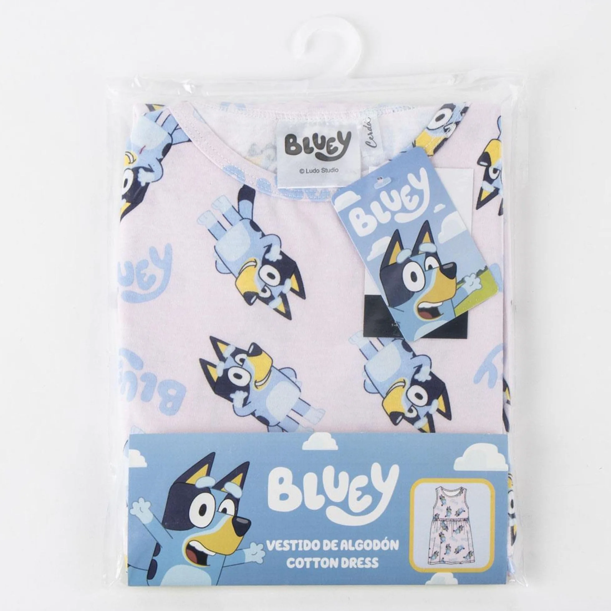 Vestido Bluey Niña Verano Sin Mangas Ropa Casual Cómoda Ligera