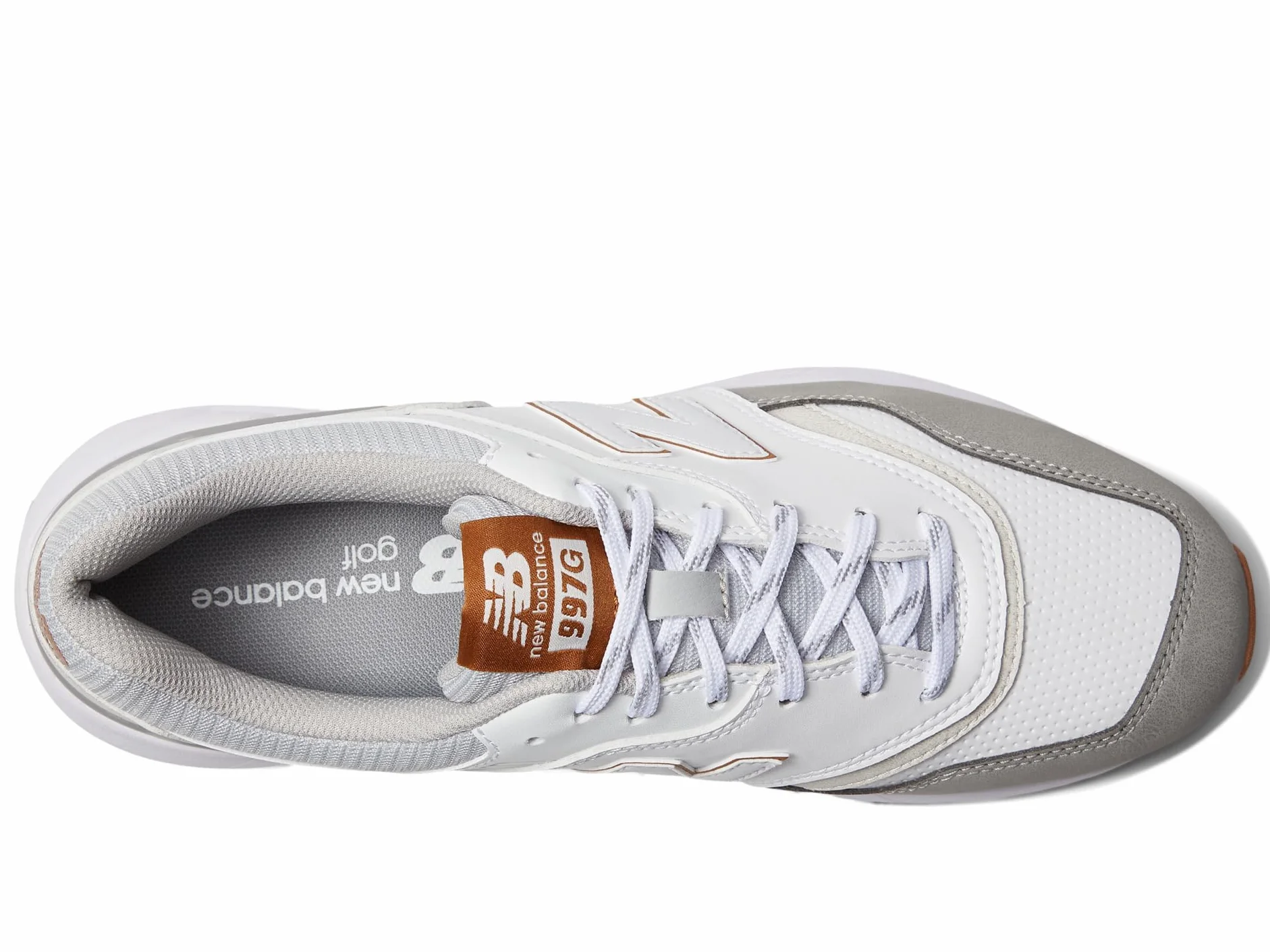 New Balance Zapato de Golf 997 SL Hombre, Blanco/Gris, 44 EU