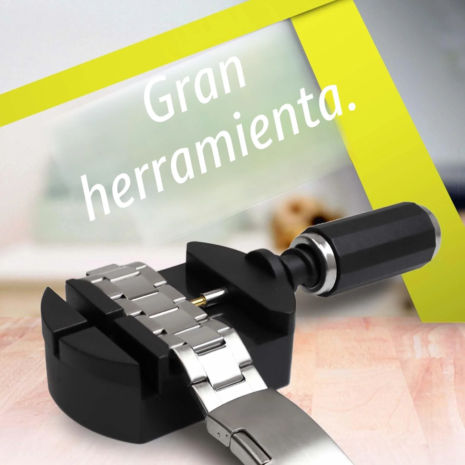 GLDCAPA Herramienta Correa Reloj, Ajuste de Correa, Reemplazo Pins, Martillo, Punzón