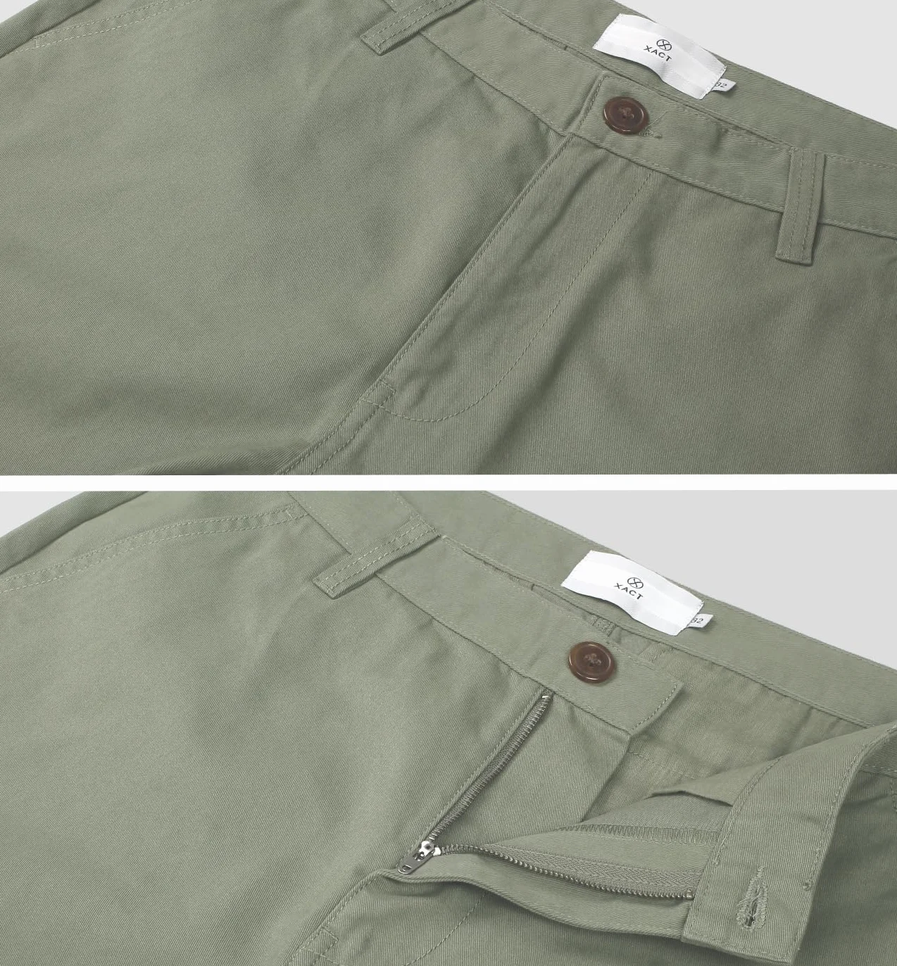 Xact Pantalones Cortos Hombre Chino Bermuda Algodón Regular Fit Elegantes Casual 23 cm