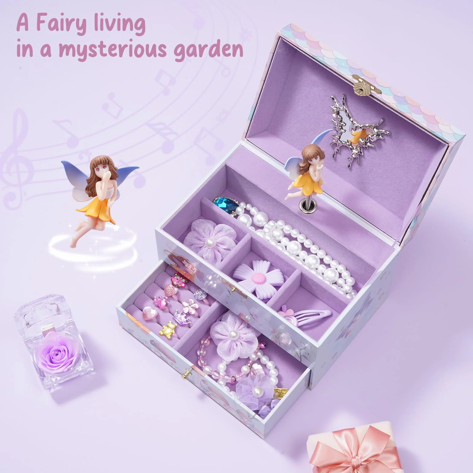 ProCase Estuche de Joyería Infantil Unicornio para Niñas 2-8 Años Waltz