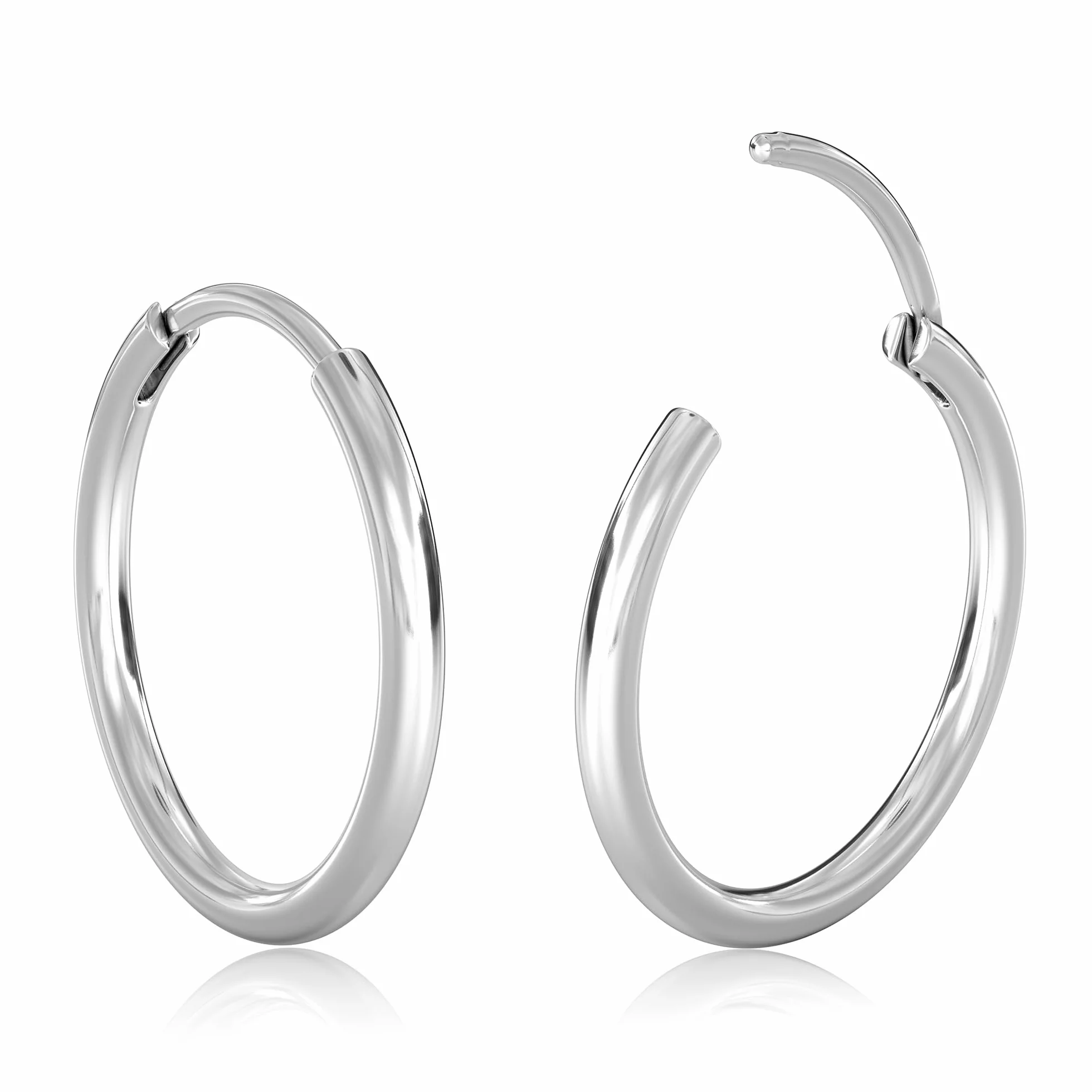 Pendientes de Aro 316L Acero Quirúrgico Hipoalergénico para Mujer Hombre 16G Cartílago Tragus Helix