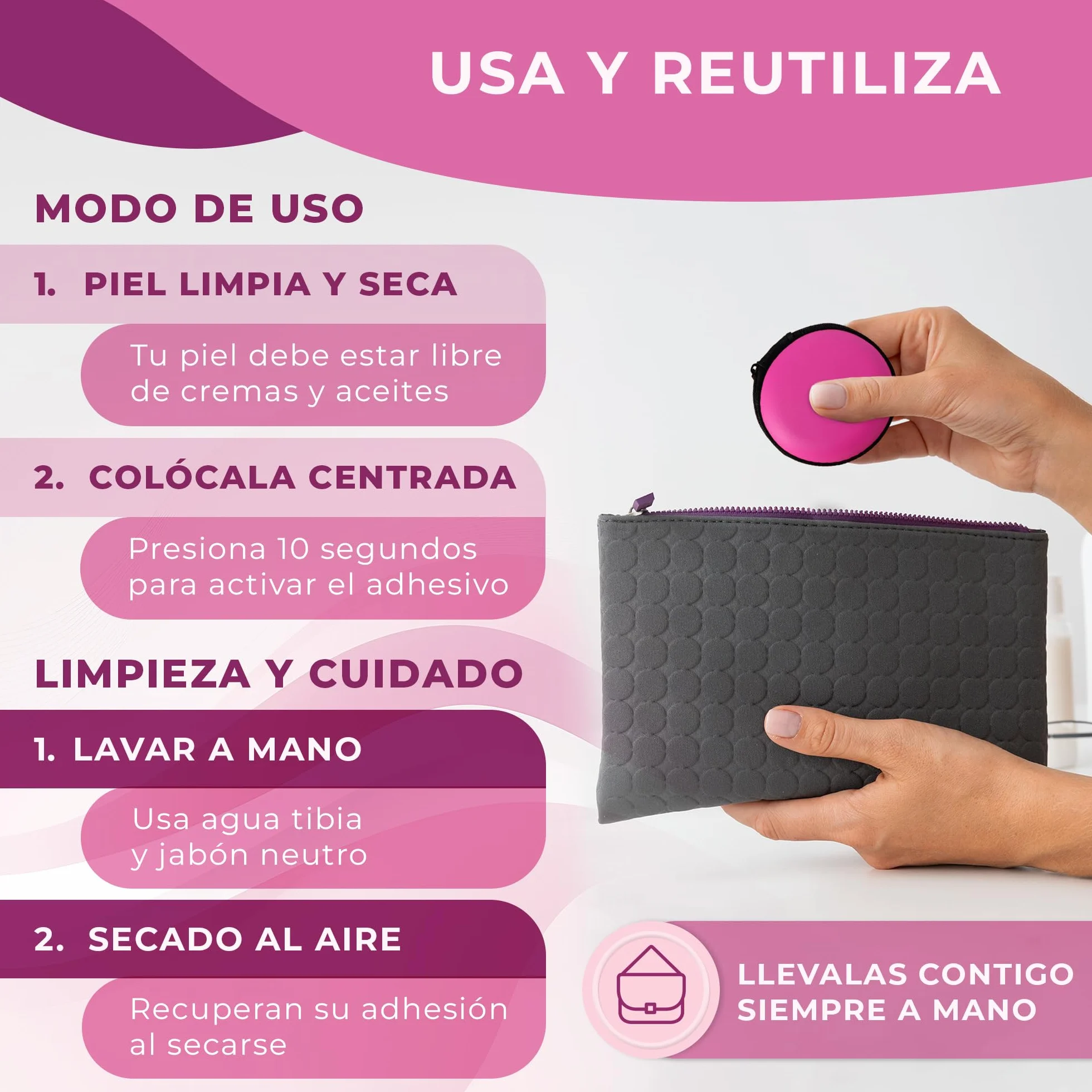 Pezoneras Adhesivas Invisibles de Silicona Fina 6,5cm Reutilizables Hipoalergénico