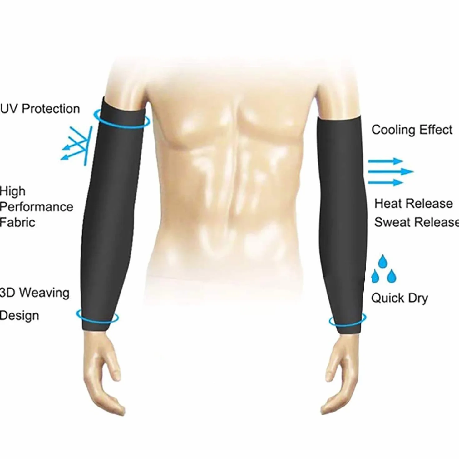 YQXCC 4 Pares Mangas del Brazo Protección UV - Cubierta de Tatuaje Mangas de Enfriamiento para Hombre Mujer Deportes Ciclismo Golf