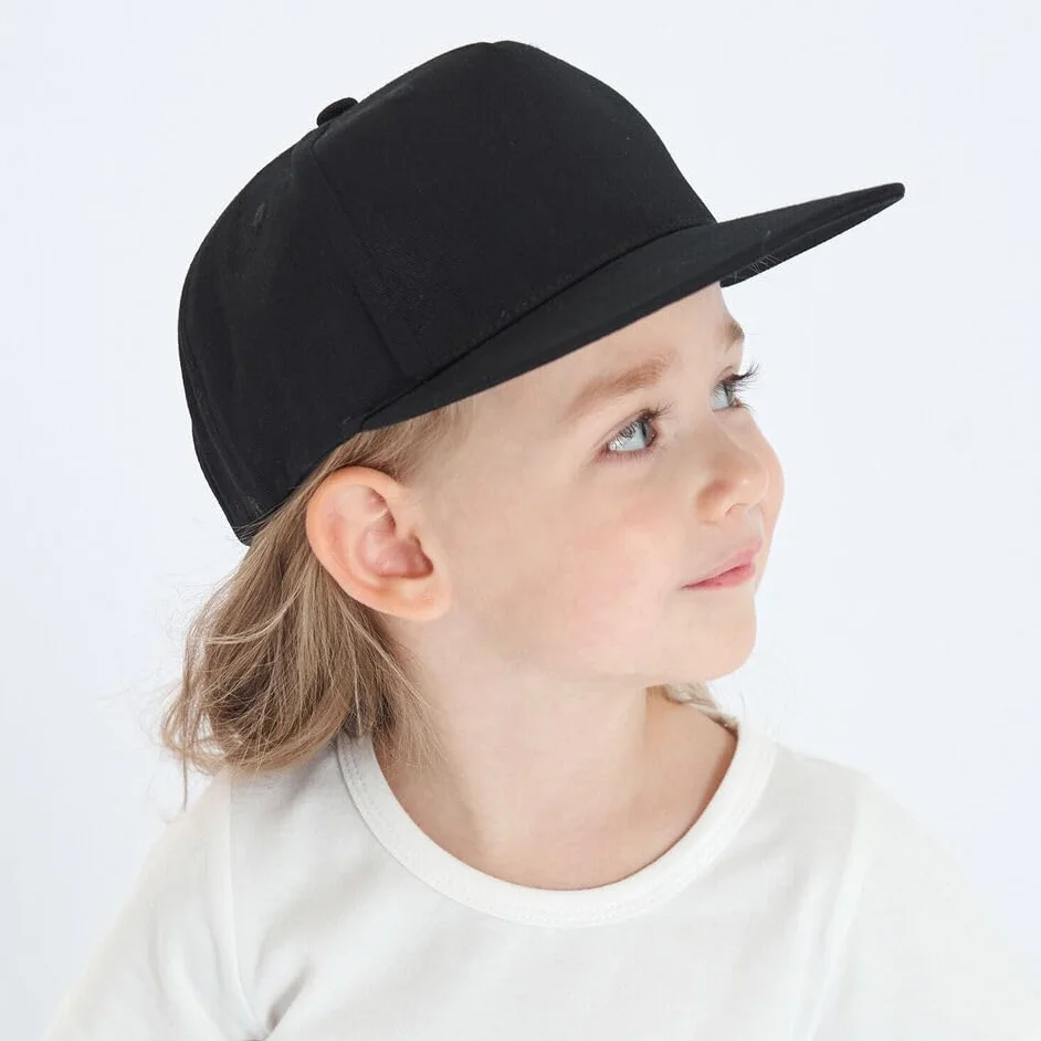 Boolavard Gorra Snapback Visera Plana Estructurada Color Liso Niños Pequeños