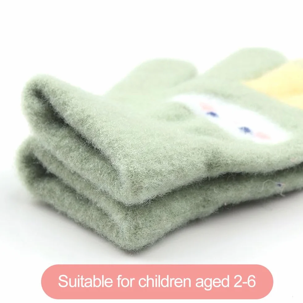 Guantes Térmicos Invierno para Niña 2-6 Años Elástico Punto