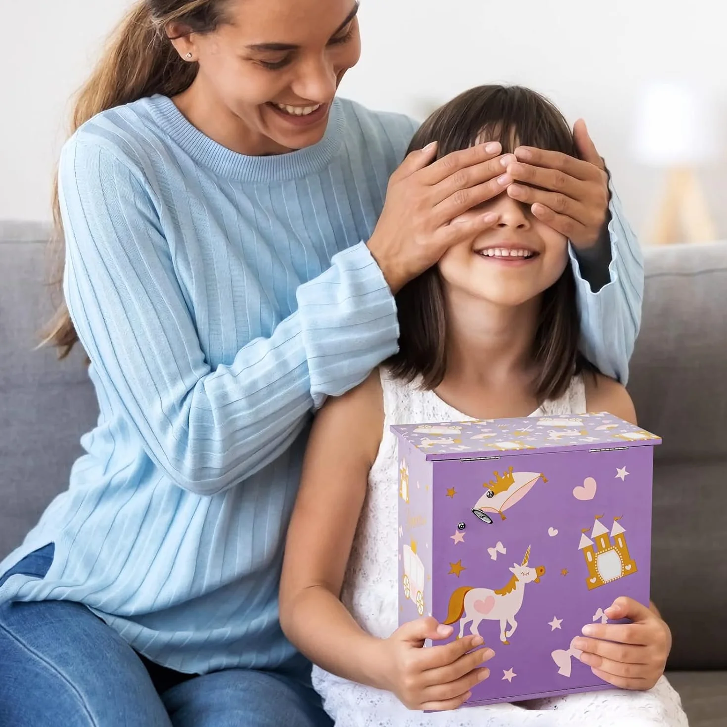 Caja de Joyas para Niñas con Música de Princesa y Sirena, Regalo de Cumpleaños 3-12 Años