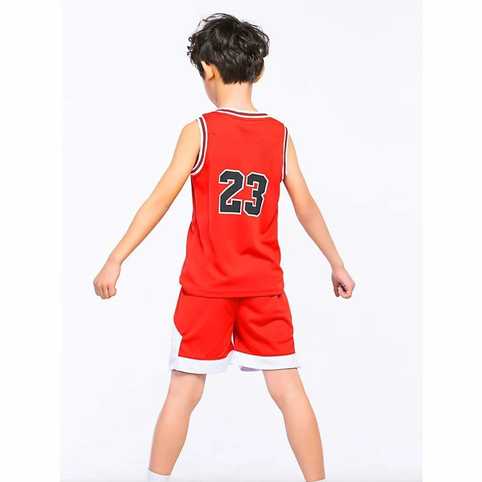 Conjunto de baloncesto infantil 2 prendas camiseta sin mangas pantalón corto uniforme niño niña