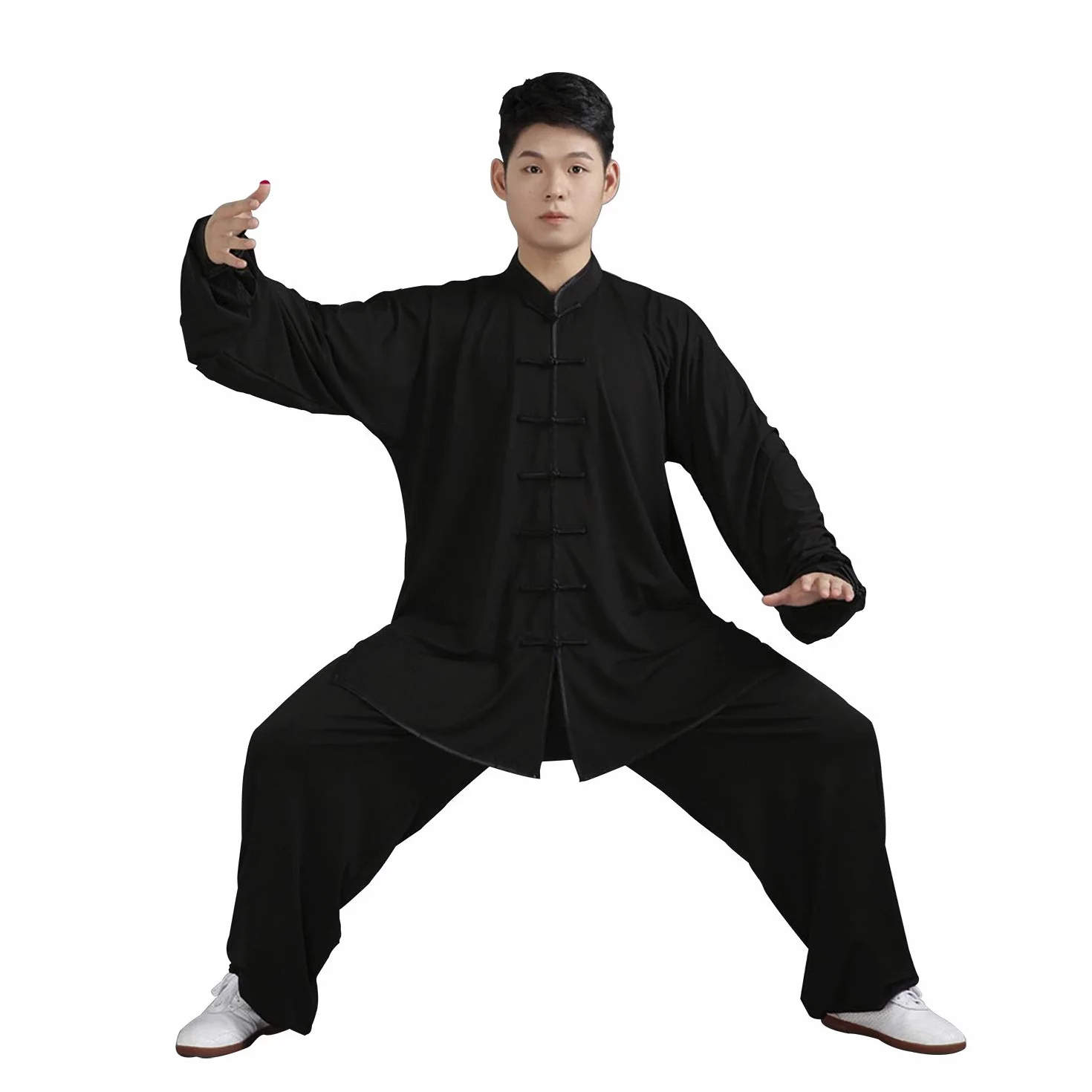BBLAC 2KEY Uniformes tradicionales chinos para Tai Chi y Wing Chun de seda de leche