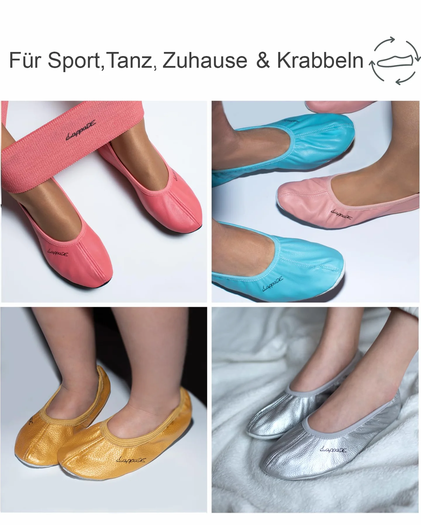 Lappa.de Zapatillas de Deporte Chanclas Bleyer Gire con Suela de Cuero Talla 28-46