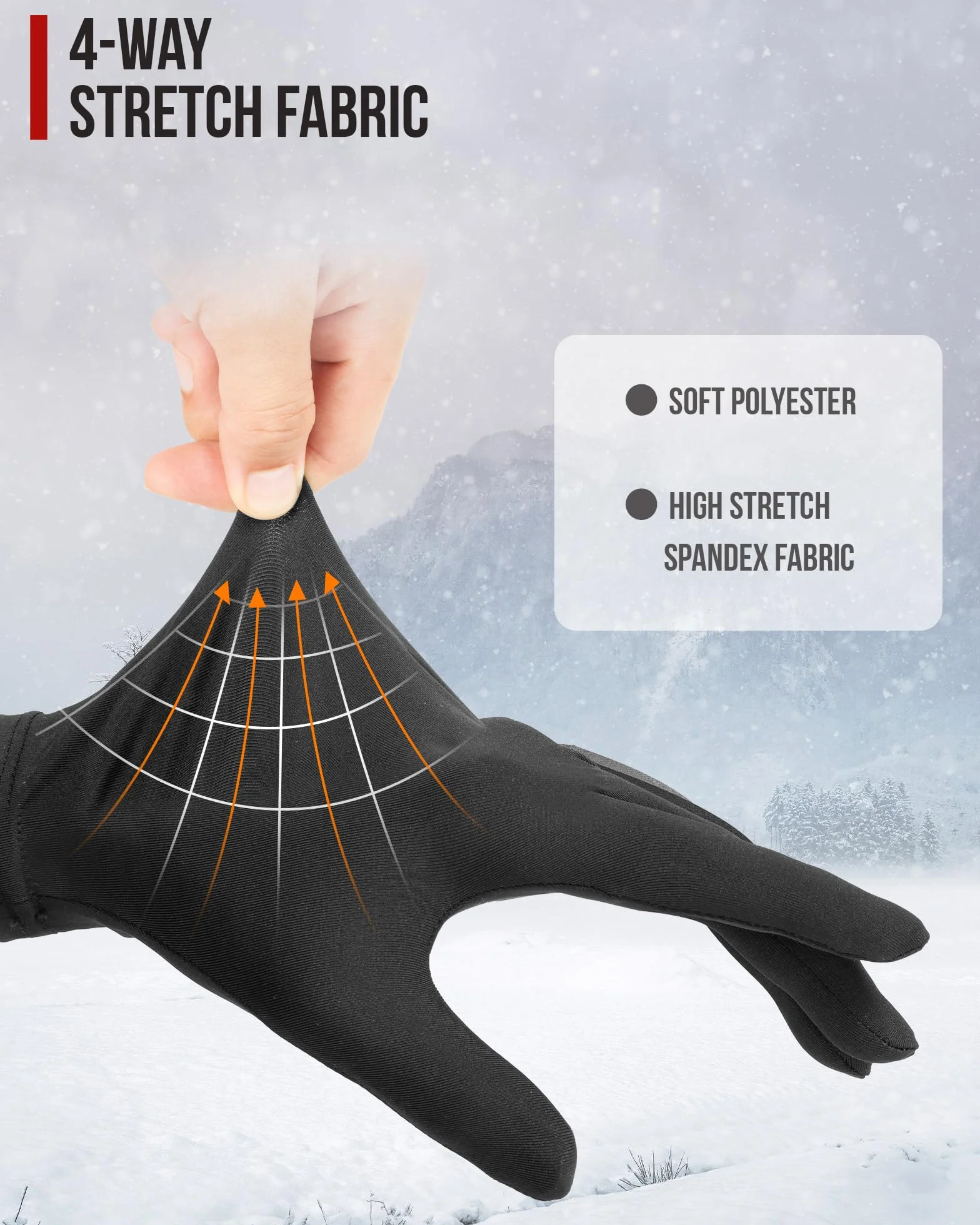 BORLENI Guantes Antisudor Delgados Secan Rápido Elasticidad Ultraligero para Ciclismo Correr Senderismo Esquiar Talla única Negro