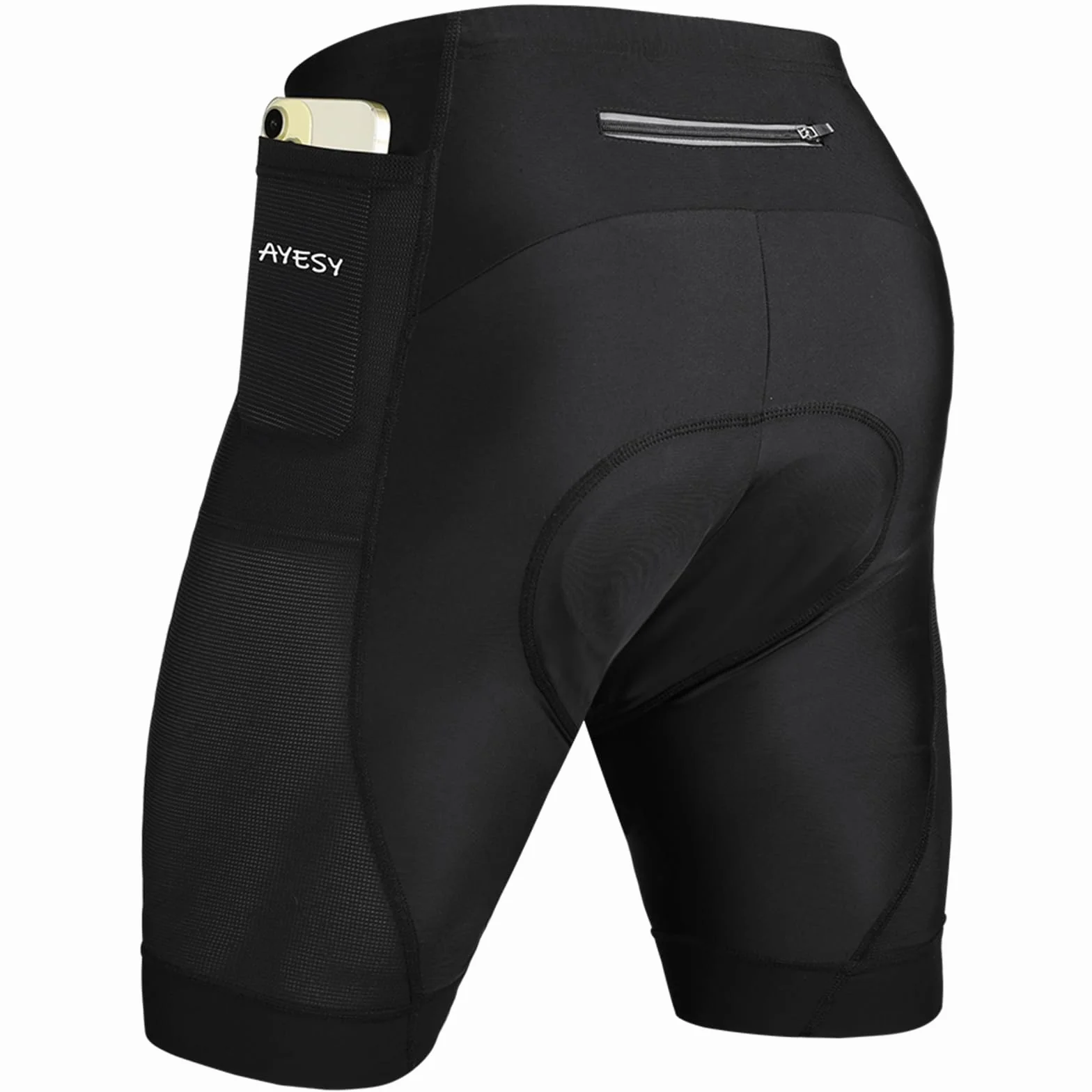 Culotte Ciclismo Hombre Pantalones Cortos Compresión 3D Acolchados 3 Bolsillos Transpirable Secado Rápido MTB Bicicleta