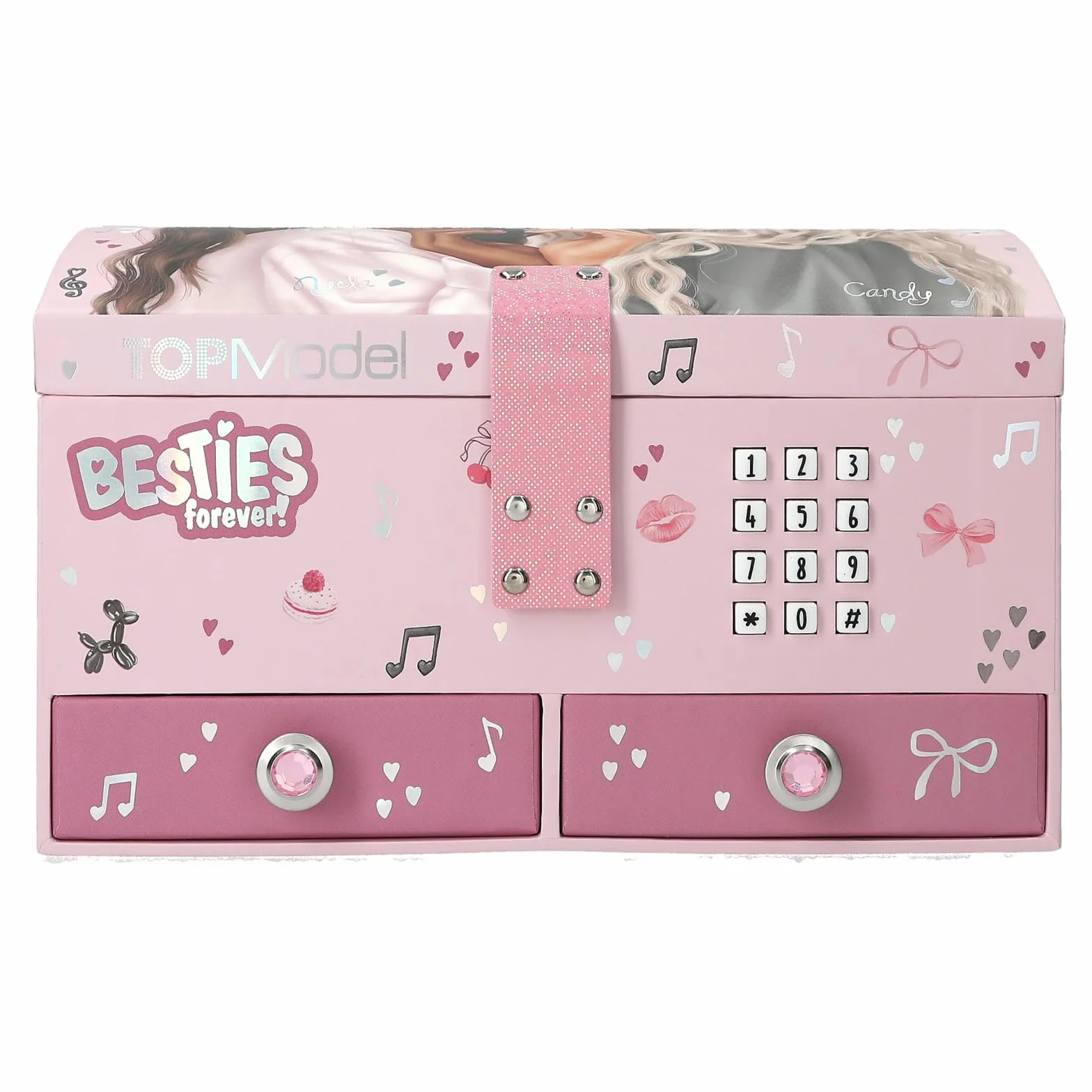 Depesche TOPModel My BFF Joyero Grande Rosa con Código Sonido Espejo