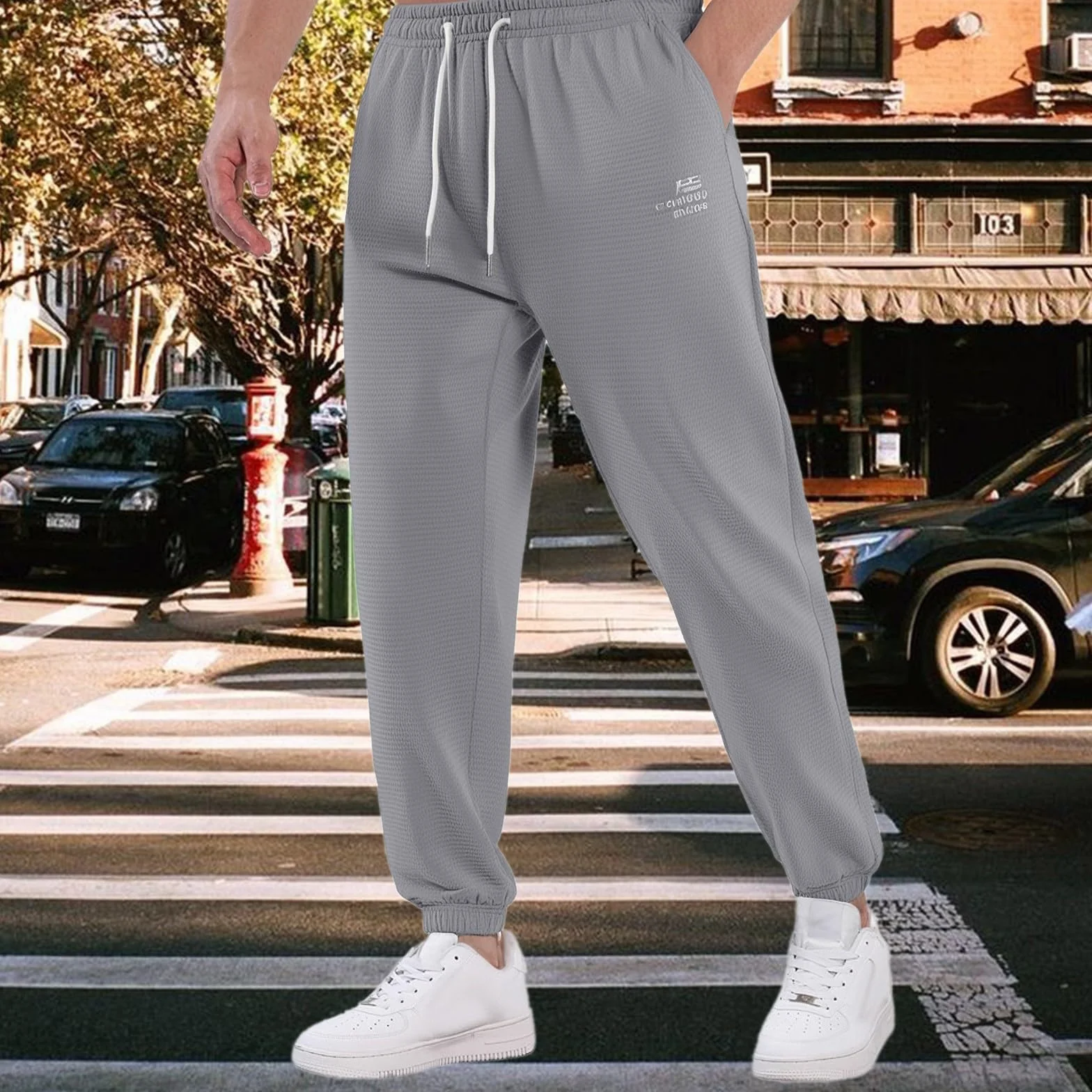 Pantalones de chándal para hombre de malla delgada transpirables verano