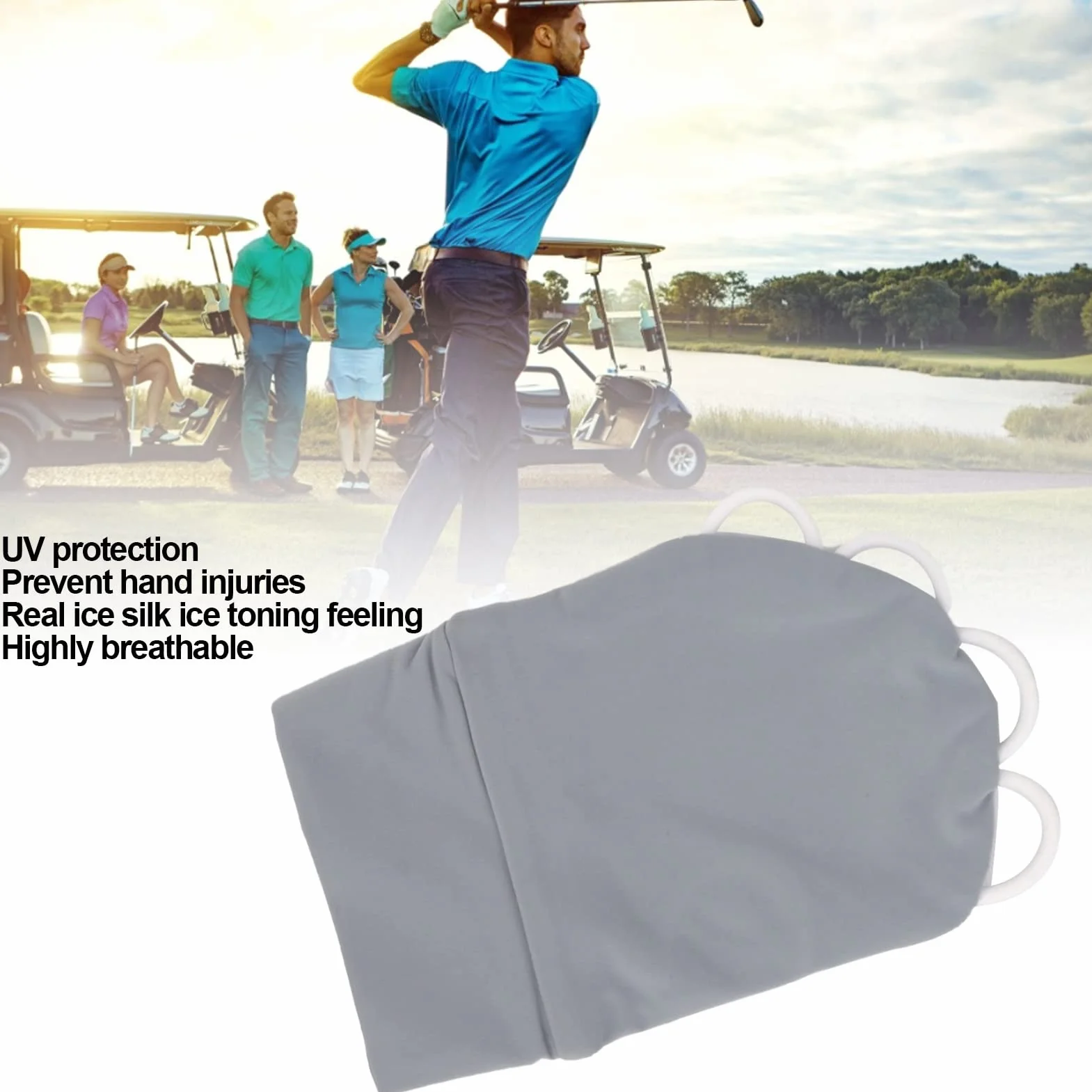Guantes de Medio Dedo con Protección UV Sunsceen para Exteriores Hombres Mujeres