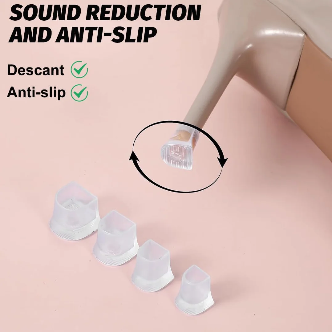 JEYORZY 5 Pares Protectores Para Tacón Alto, Fundas Transparentes Tacones, Stiletto Protectors