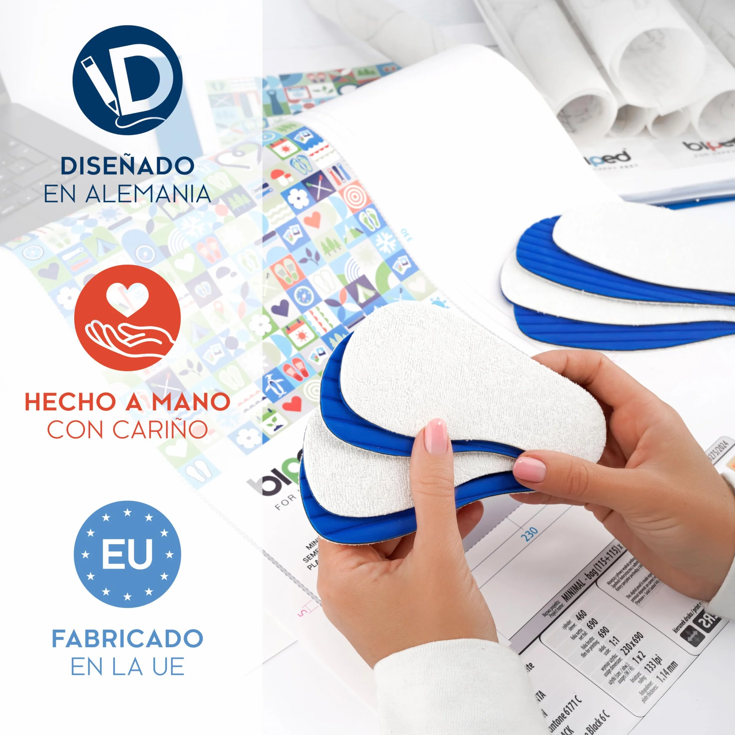 MANJARIN biped minimal sole plantillas para minimal shoes barefoot shoes algodón auténtico carbón activo 39