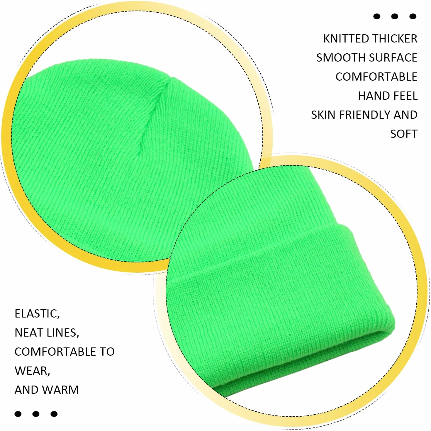 Gorros De Punto De 2 Piezas, Gorros De Lana Cálidos, Accesorios De Vestir