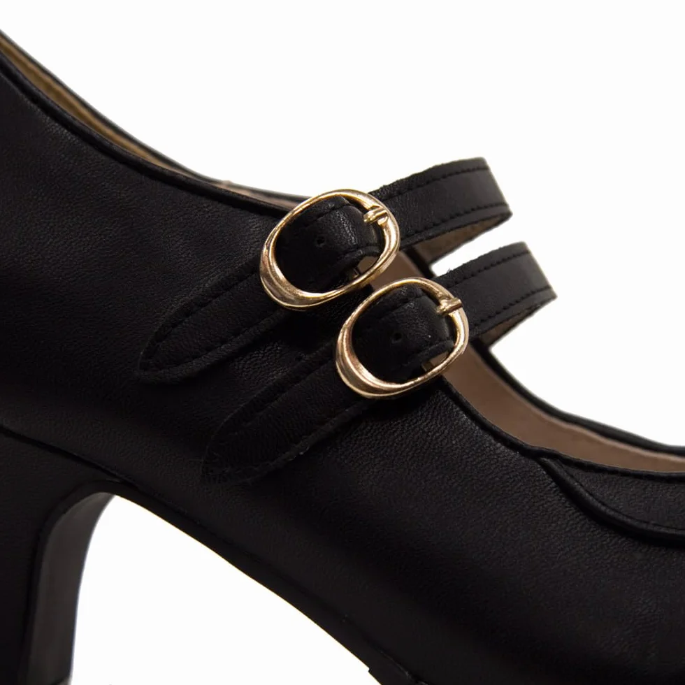 Zapato De Flamenco con Doble Suela y 2 Correas