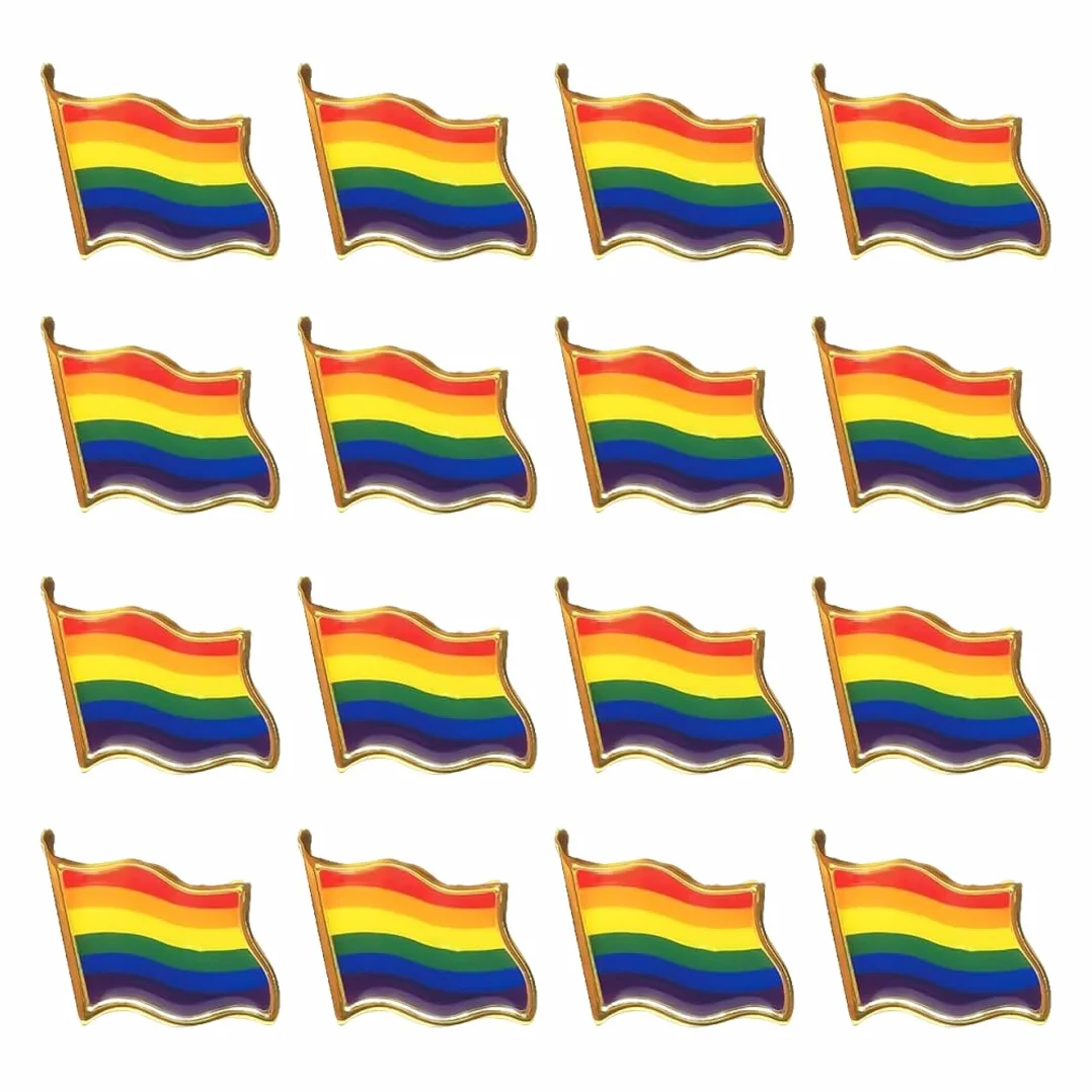 Broches Arcoíris LGBT Pack 16 Pines Decoración Mochila Chaqueta Bolso
