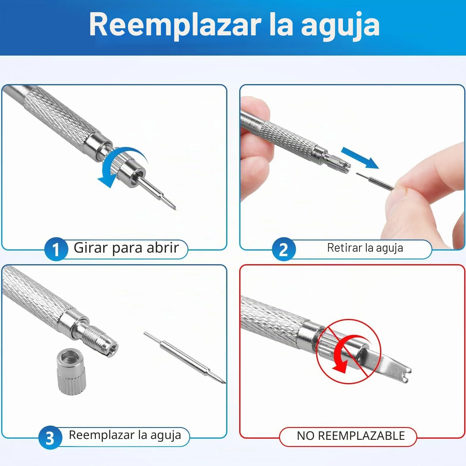 JOREST Kit Reparación Reloj, Herramienta Reemplazo Correa, 56 Piezas Barras Resorte 16-26mm