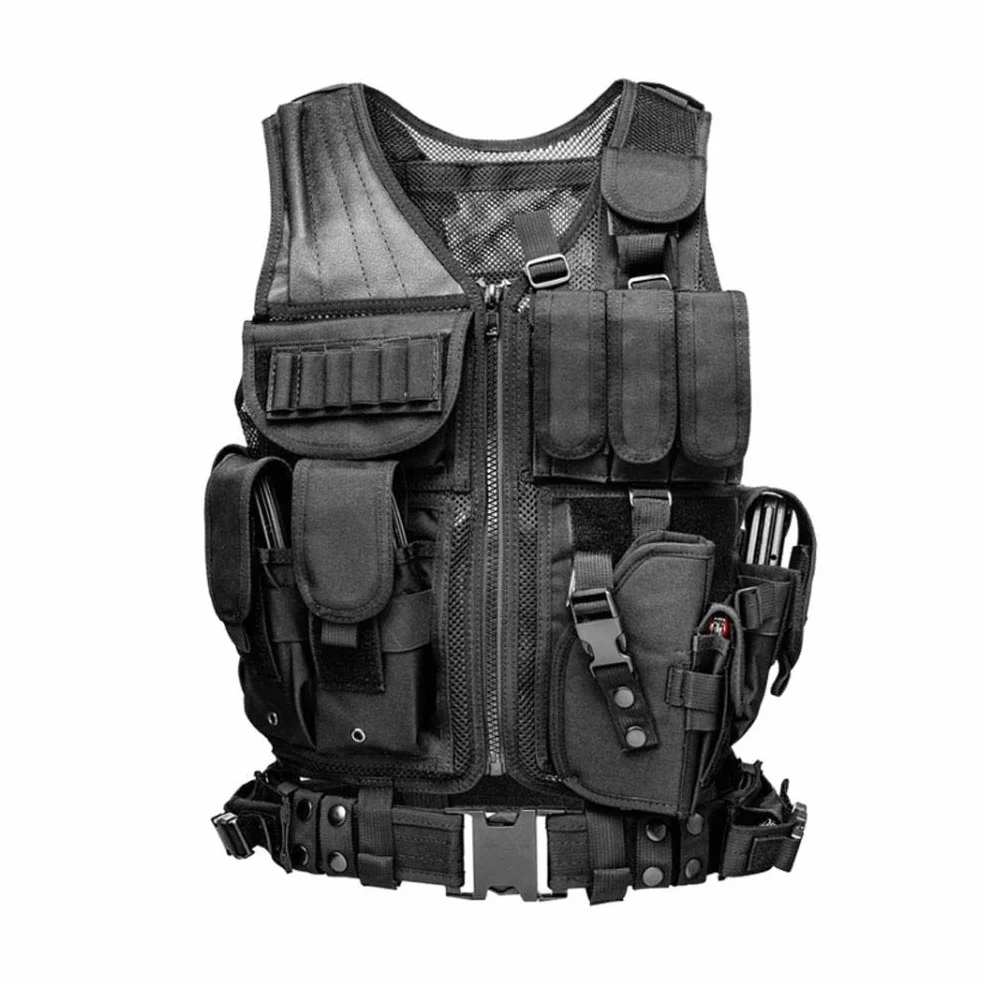 Chaleco Táctico Militar Poliéster Airsoft Caza Airsoft