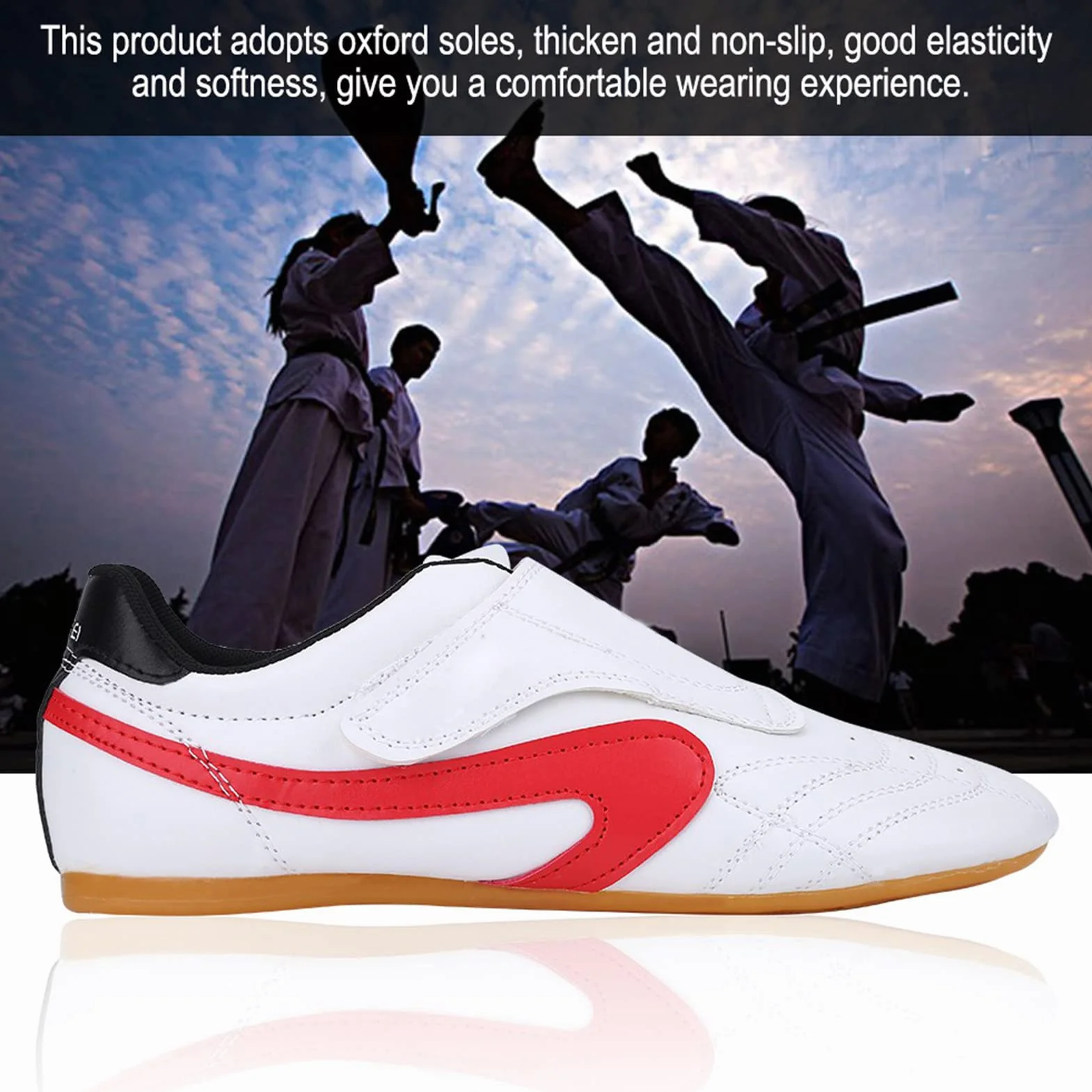 Zapatos de Taekwondo Transpirables Calzado Ligero para Gimnasio Entrenamiento Competición Boxeo Kung fu Tai chi Talla 35