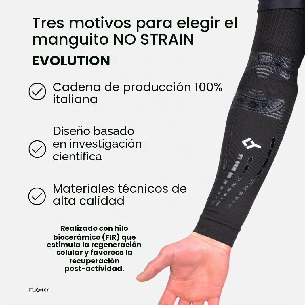 FLOKY Manguito No Strain Evolution Multideporte Compresión Negro XXL