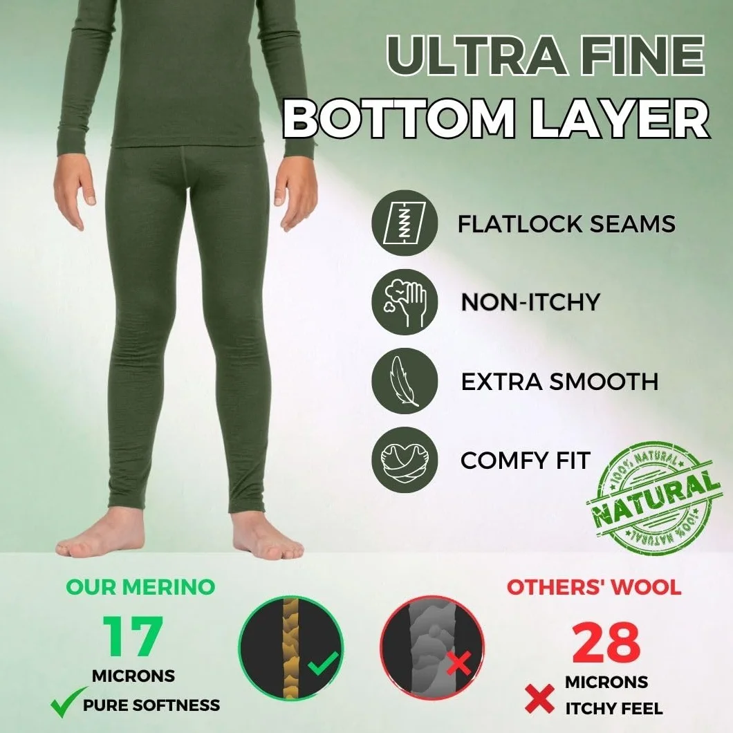 menique 100 % lana merino para niños, leggings térmicos para niños y niñas, medias de secado rápido, pieles para fútbol, correr, deportes al aire libre, senderismo, ropa de dormir