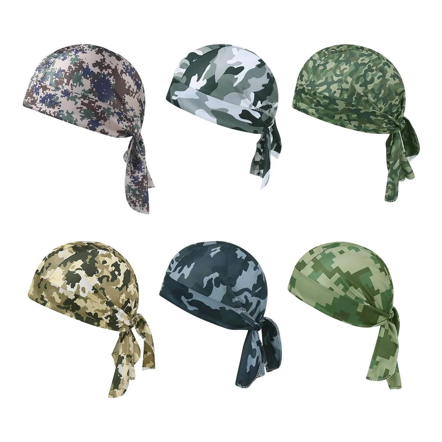 6 Pañuelos De Camuflaje, Pañuelos De Ciclismo De Secado Rápido, Sombreros Transpirables, Pañuelos De Protección Solar, Adecuados para Actividades Al Aire Libre Y Deportivas.