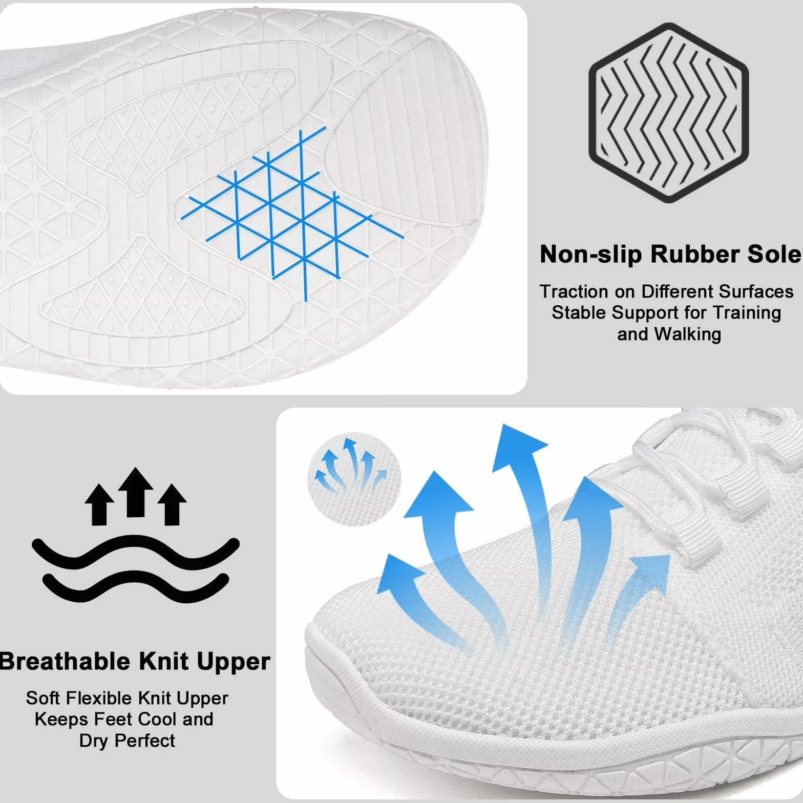 Wizshoe Zapatillas Barefoot Unisex Punta Ancha Minimalistas Zero Drop Trail Running 37-45 EU