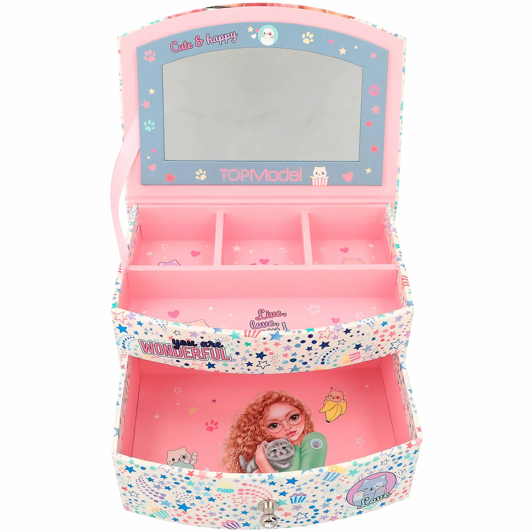 Depesche TOPModel Cutie Star Joyero rosa diseño estrellas