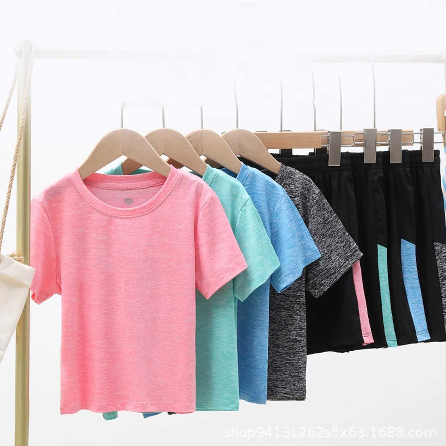 Chándal para niños de verano secado rápido traje deportivo corto conjunto ropa deportiva 2-11 años