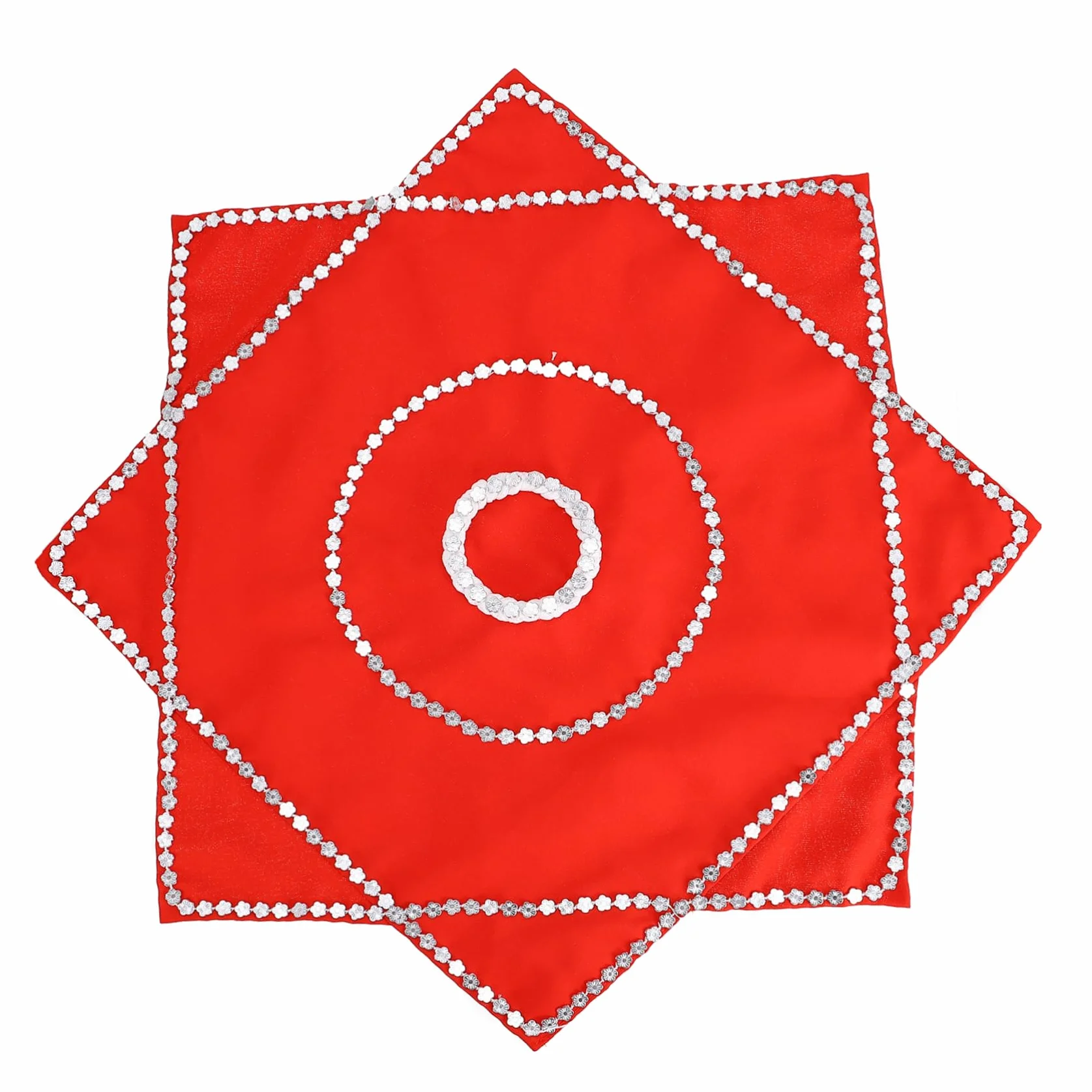 Tomaibaby Pañuelo de Danza Toalla Octogonal Pañuelo Rojo Chino para Malabares Cuadrados Escenario Rendimiento Prop