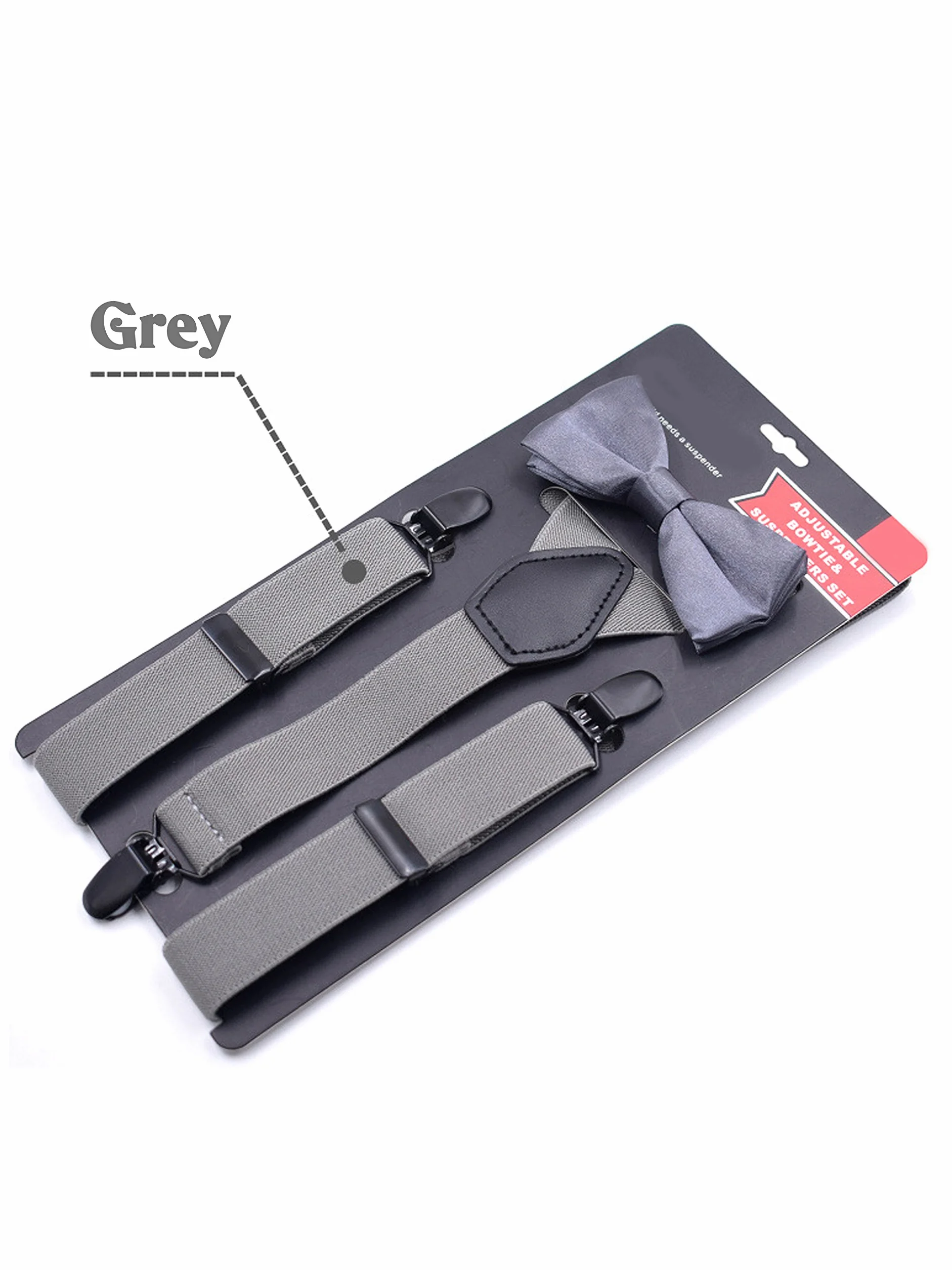 Tirantes Pajaritas Conjunto 3 Negro Clips Y-forma Elástico para Niños Bebé 1-5 Años