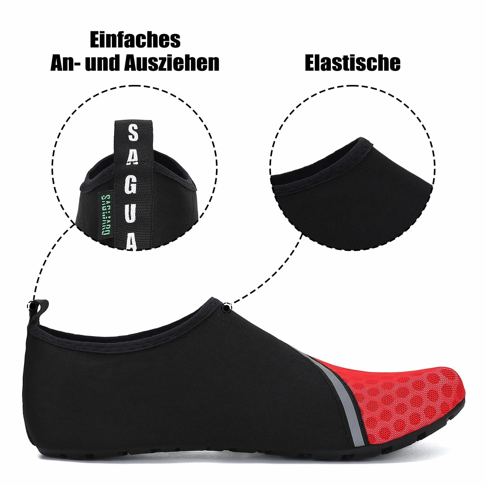 SAGUARO Escarpines Hombre Mujer Zapatillas de Agua Secado Rápido Antideslizantes Calzado Natación Surf Piscina Gr.36-47 EU