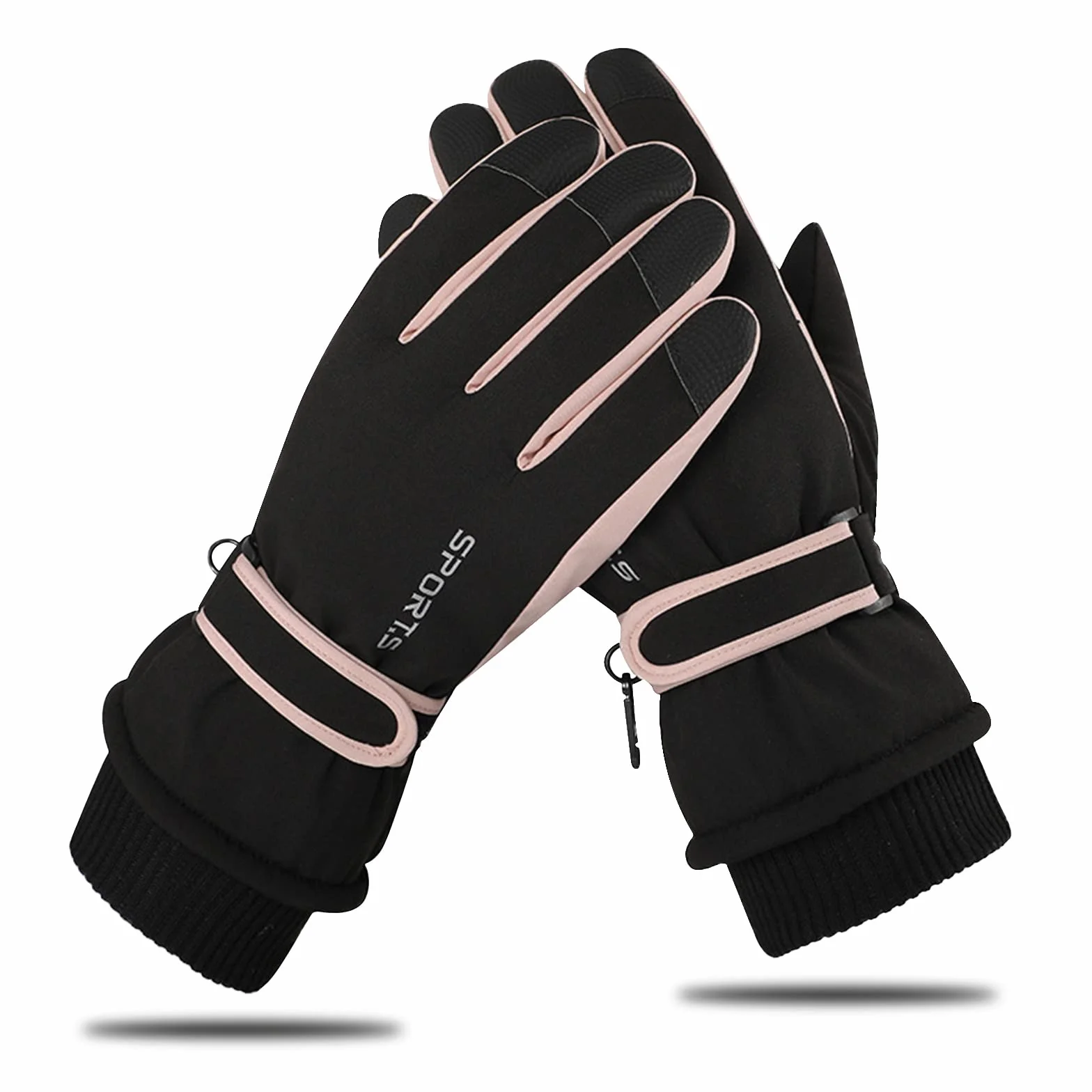 Andiker Guantes Impermeables Esquí Mujeres Pantalla Táctil Invierno Vellón Snowboard Prueba Viento Bicicleta