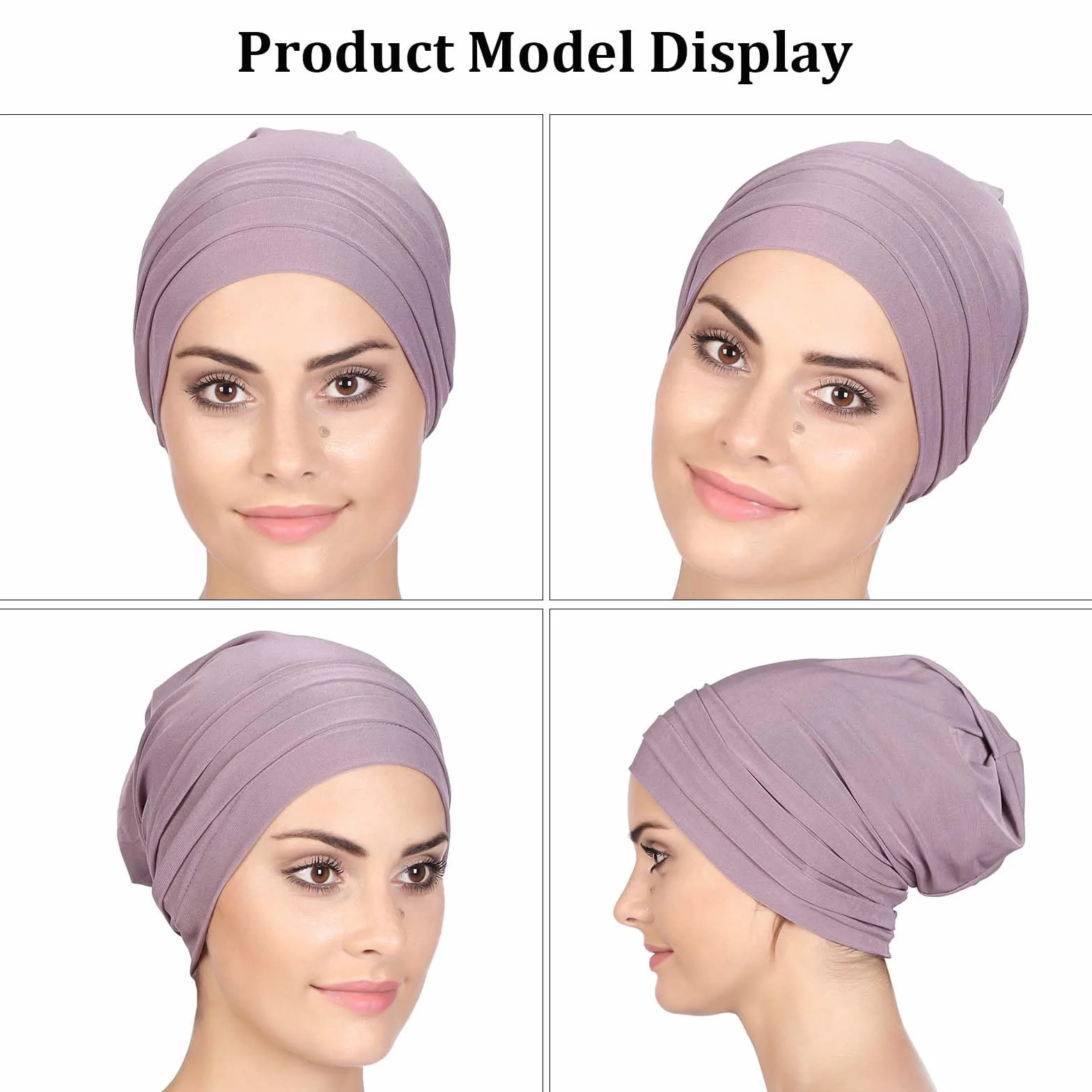Gorra Quimio Mujer 2 Piezas, Gorro para Quimioterapia Fino y Suave