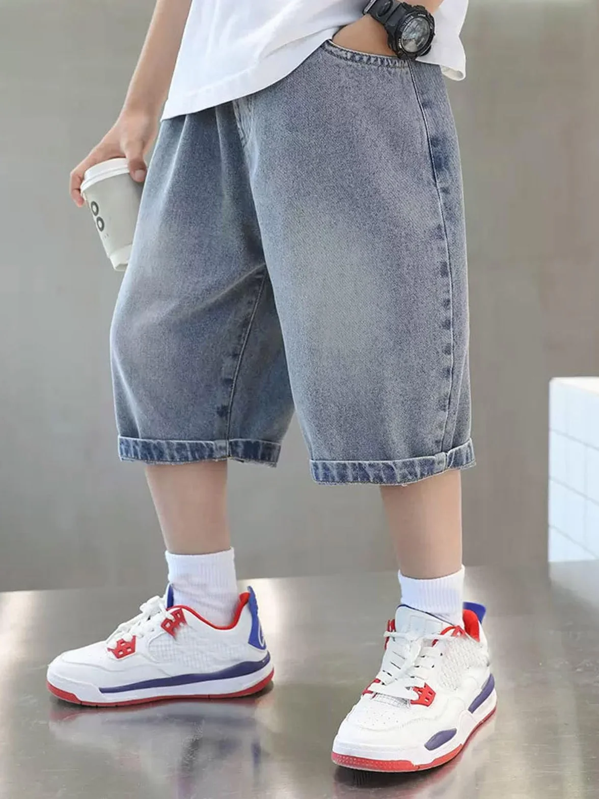 Pantalones Vaqueros Elegantes para Niños 3-14 Años Slim Fit