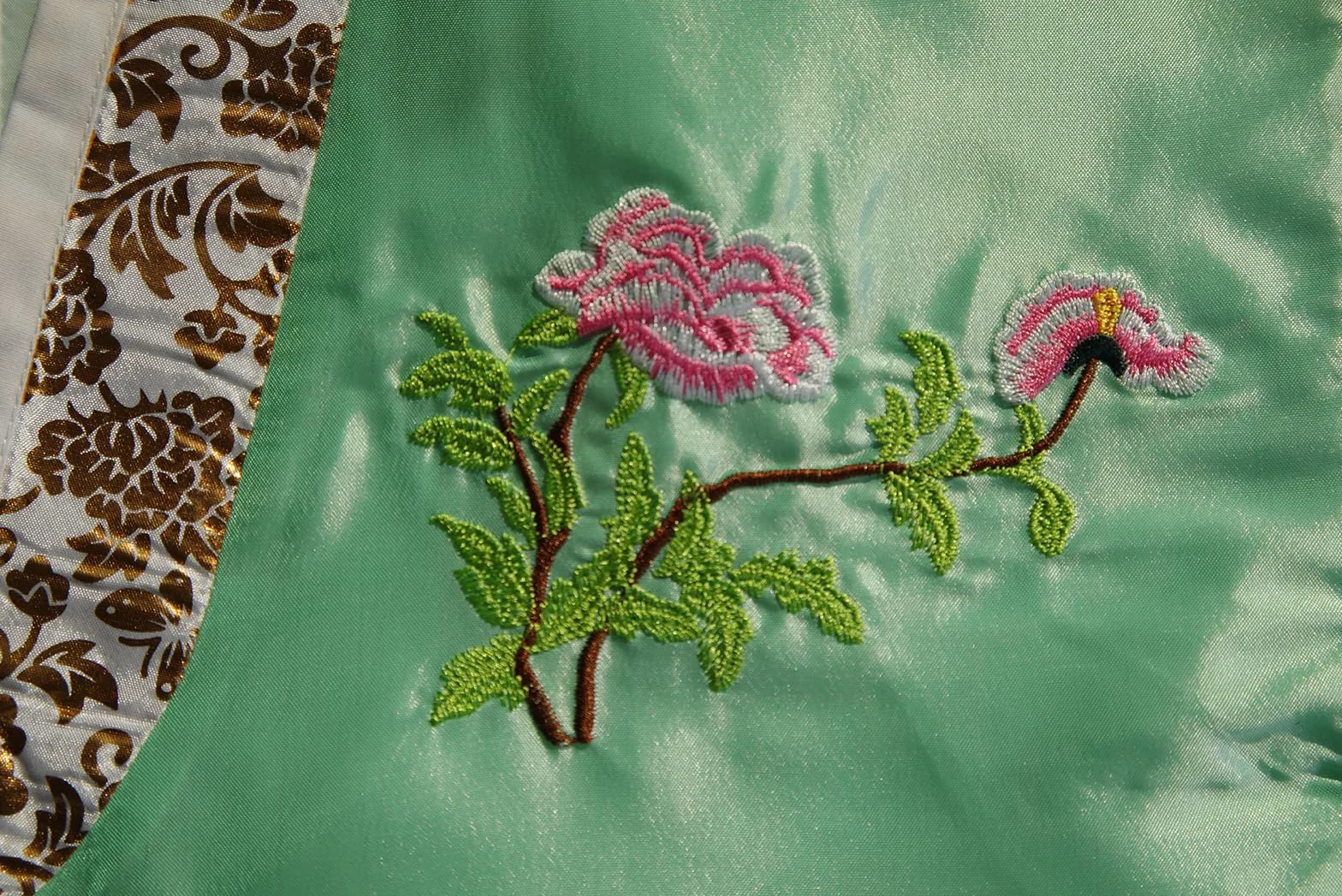 Hanbok tradicional coreano para mujer, vestido de manga larga con bordados florales