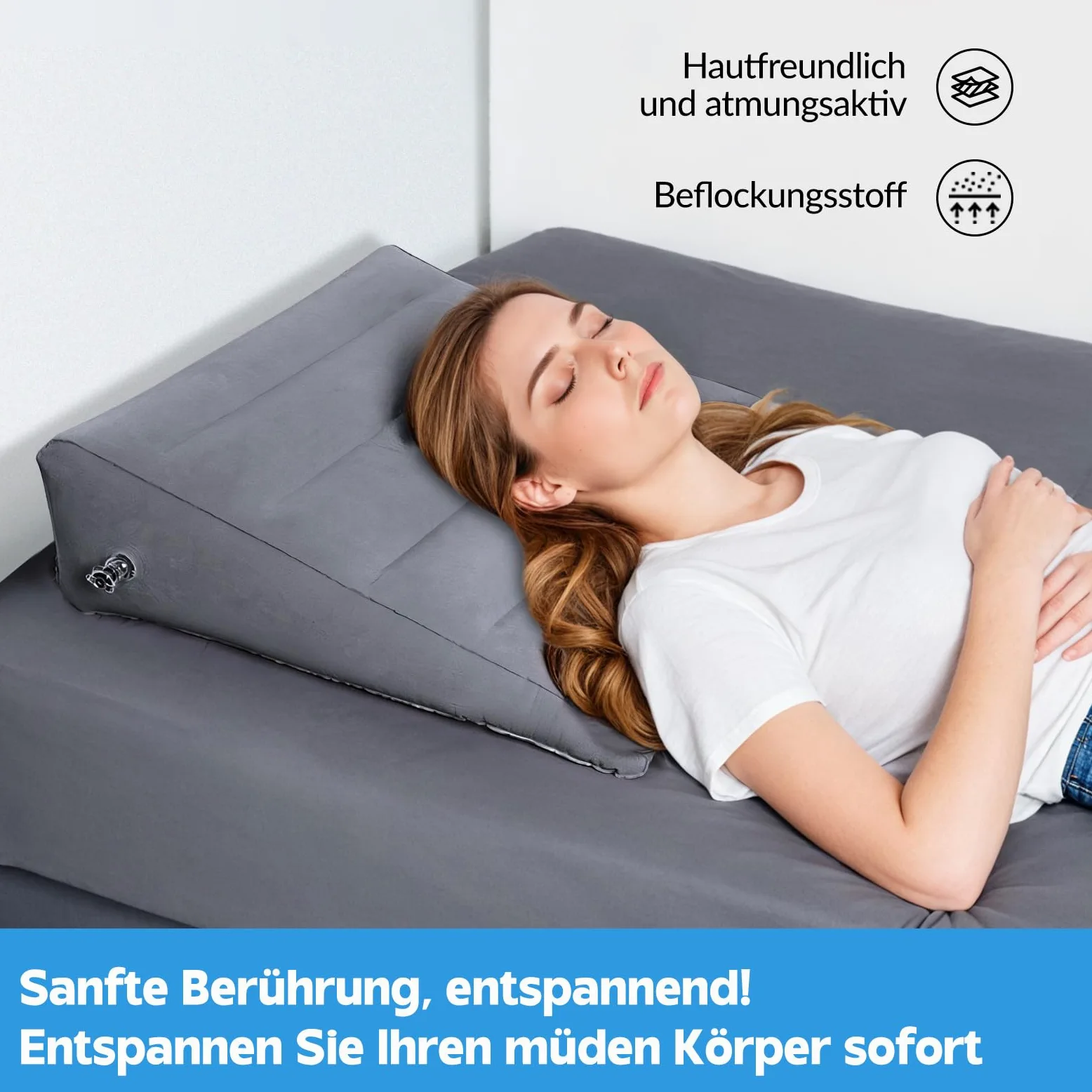 Fenteer Cojín Ergonómico Inflable para Descanso en Viajes
