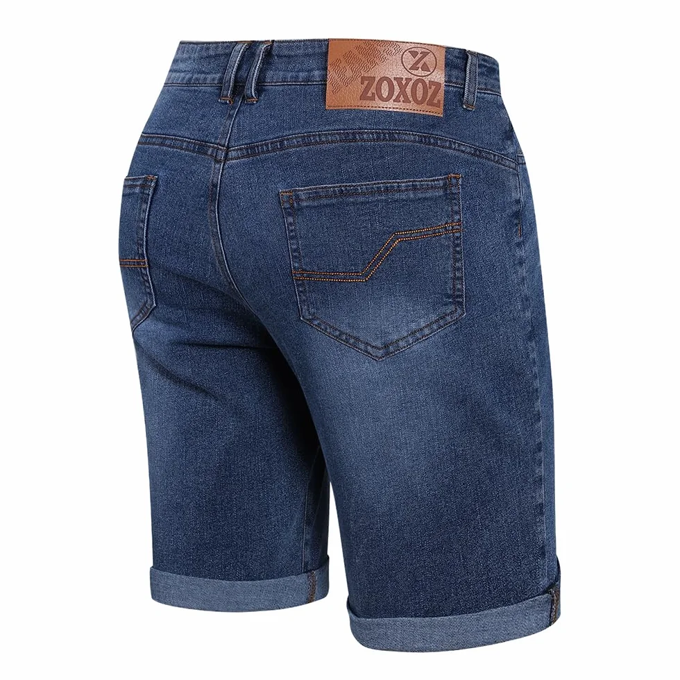 ZOXOZ Bermuda Denim Shorts Casual Summer Pantalones Cortos Hombre