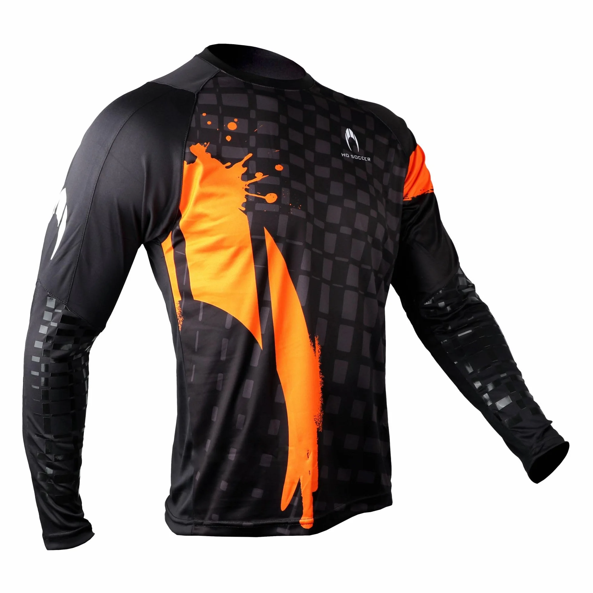 HO Soccer Jersey Adikt Pro Orange Blast Camiseta Portero Manga Larga Acolchado Naranja Negro 14XS